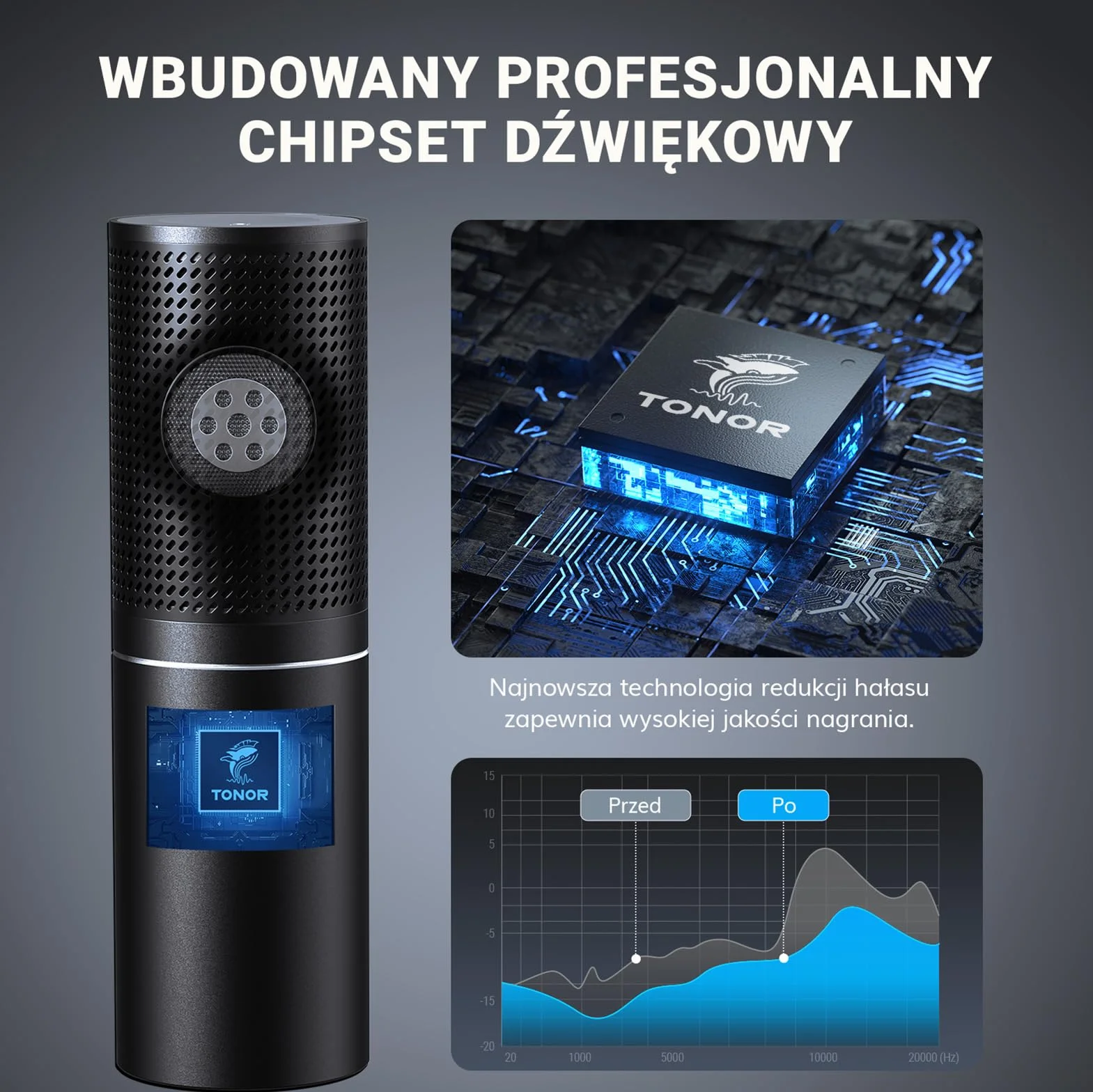 Mikrofon do gier USB do komputera, TONOR Podcast Kondensator, zestaw mikrofonowy, charakterystyka nerkowa, stojak na ramię, ochrona pop, mikrofon Brodcasting Mic Studio, Q9 Nowy Model