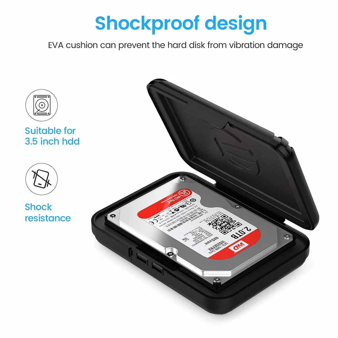 ORICO PHX-35 do 3,5" HDD PATA/SATA etui ochronne na dysk twardy, bardzo grube (szare)
