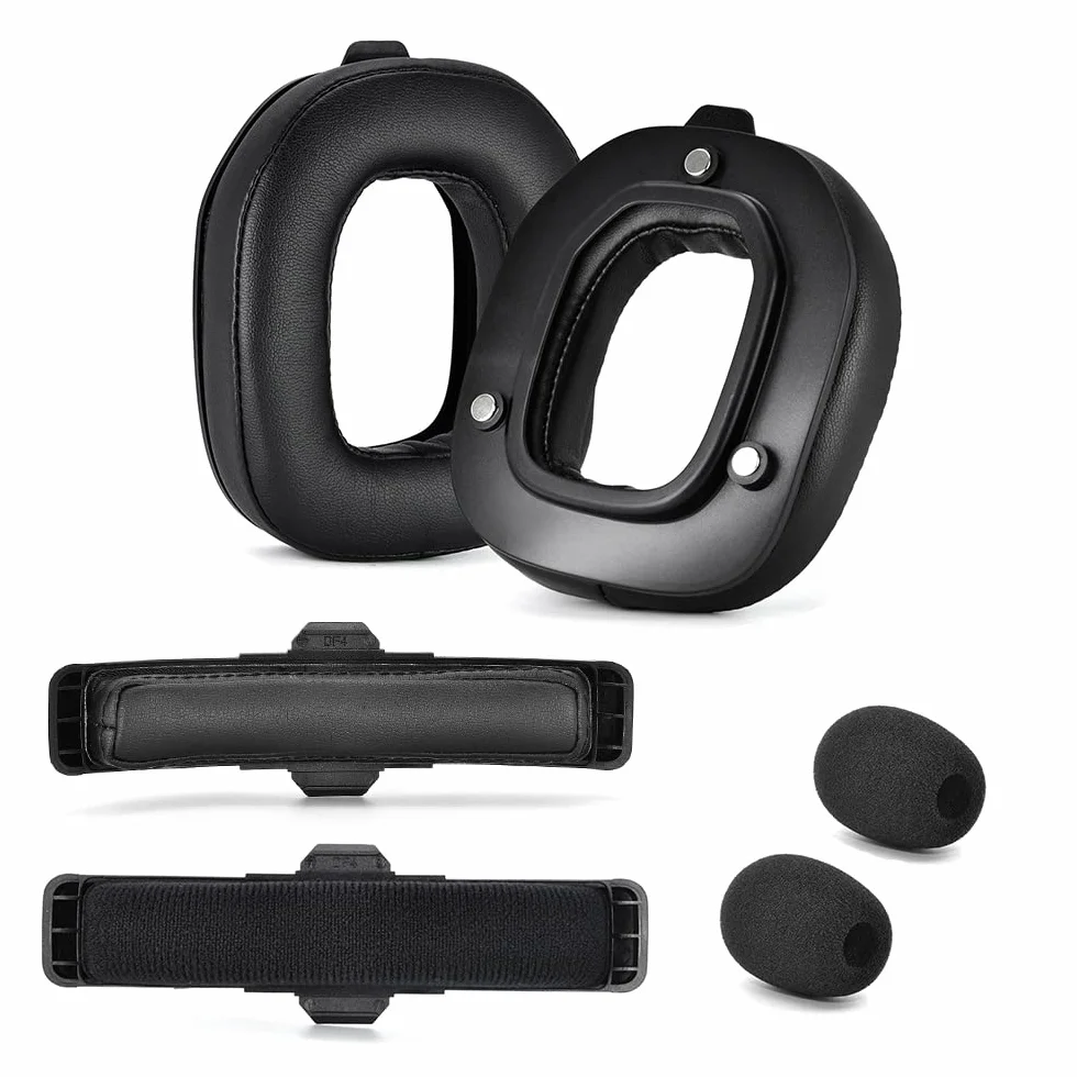 A50 Gen 4 Mod Kit - Wymienne opaski głowę dla ASTRO Gaming A50 Bezprzewodowy zestaw słuchawkowy Gen 4,pianka mikrofonowa,poduszki/kubki uszy/Naramienniki,A50 Gen 4 Akcesoria(Czarne białko)