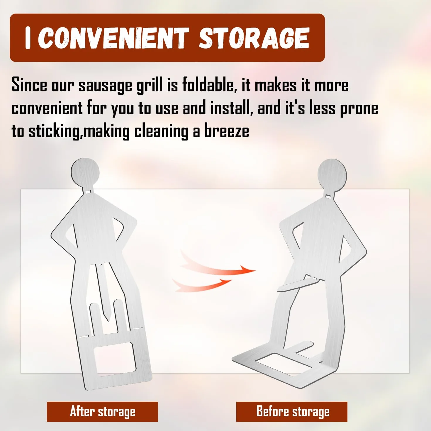 Stojak do grillowania kiełbasy, 2 sztuki, ze stali nierdzewnej, kreatywny stojący człowiek stojak na kiełbasę do grillowania, narzędzia BBQ hot dog do gotowania na zewnątrz i campingu
