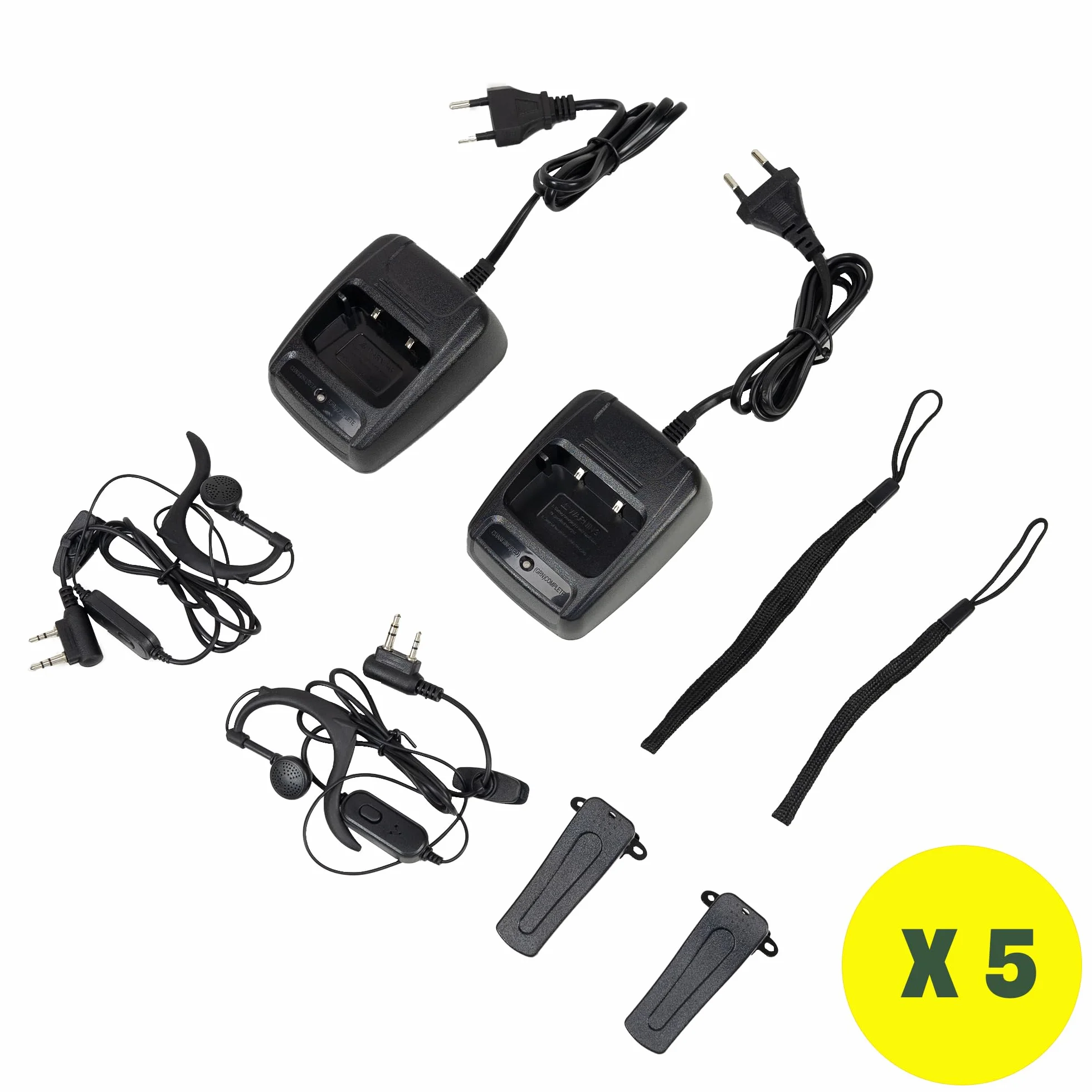 PNI PMR R40 Camo przenośny nadajnik radiowy, zestaw 10 sztuk, 0,5 W, 16 PMR, baterie 1200 mAh, z ładowarkami i słuchawkami
