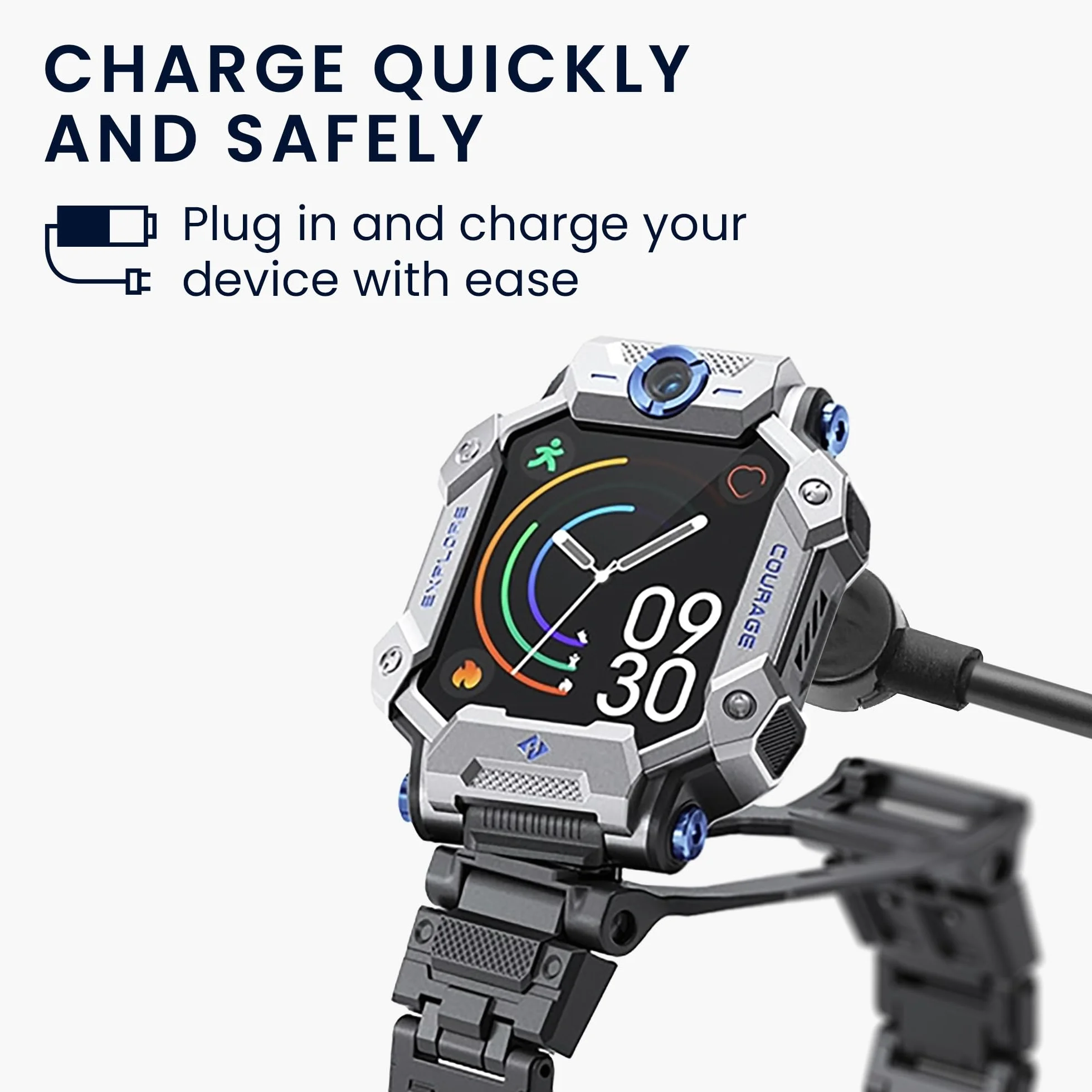 kwmobile Kabel USB do ładowania kompatybilny z imoo Watch Phone Z7 Z8 Z9 Z10 smartwatcha czarny