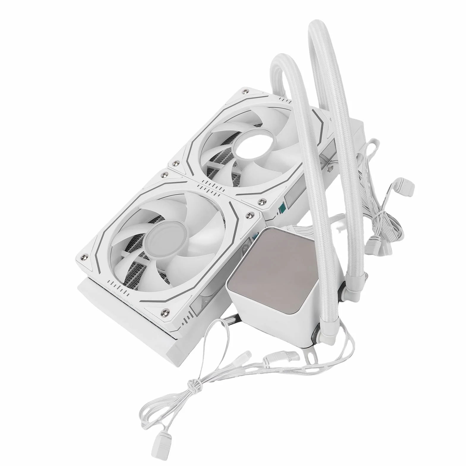 Generic 240 Płynna Chłodnica Procesora z Ekranem LCD 2,2" i Wentylatorami PWM do Gniazda AM4 AM5 z zamkniętą pętlą Chłodzenie cieczą Procesora AIO dla Entuzjastów (WHITE)