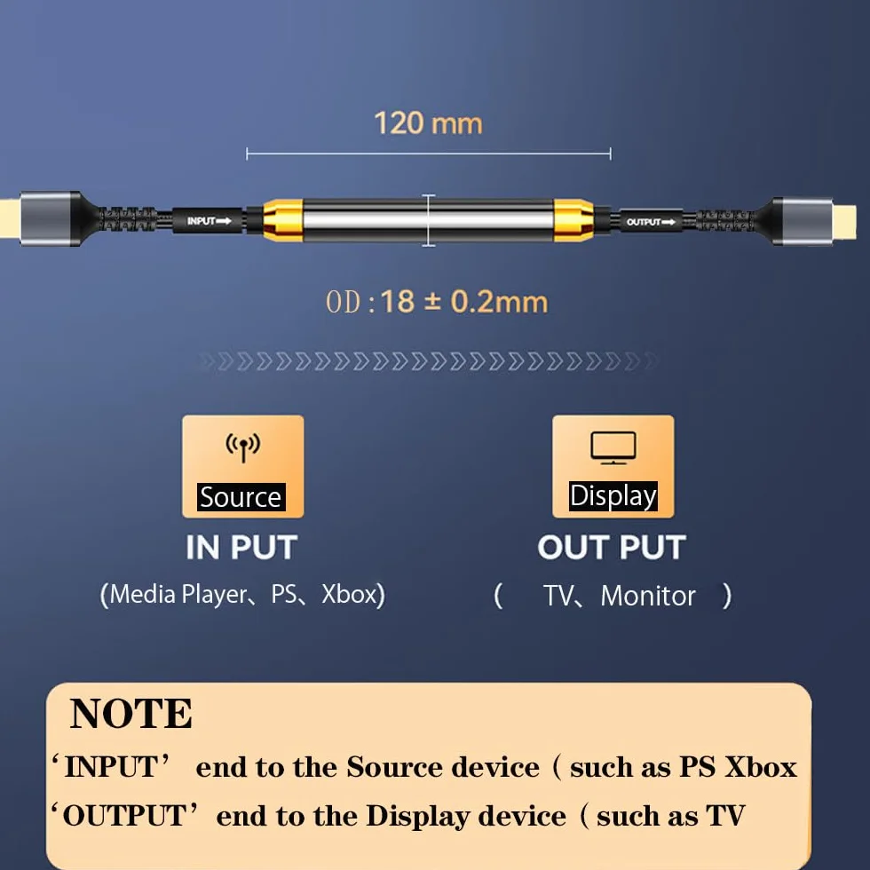 Soonsoonic kabel 4K HDMI 100 ft z wbudowanym wzmacniaczem sygnału | HDMI 2.0 High Speed Cables i 4K 60Hz 2K 1080P 3D ARC Ethernet Cord | do monitora telewizora UHD, laptopa, Xbox PS4 (30,5 m)