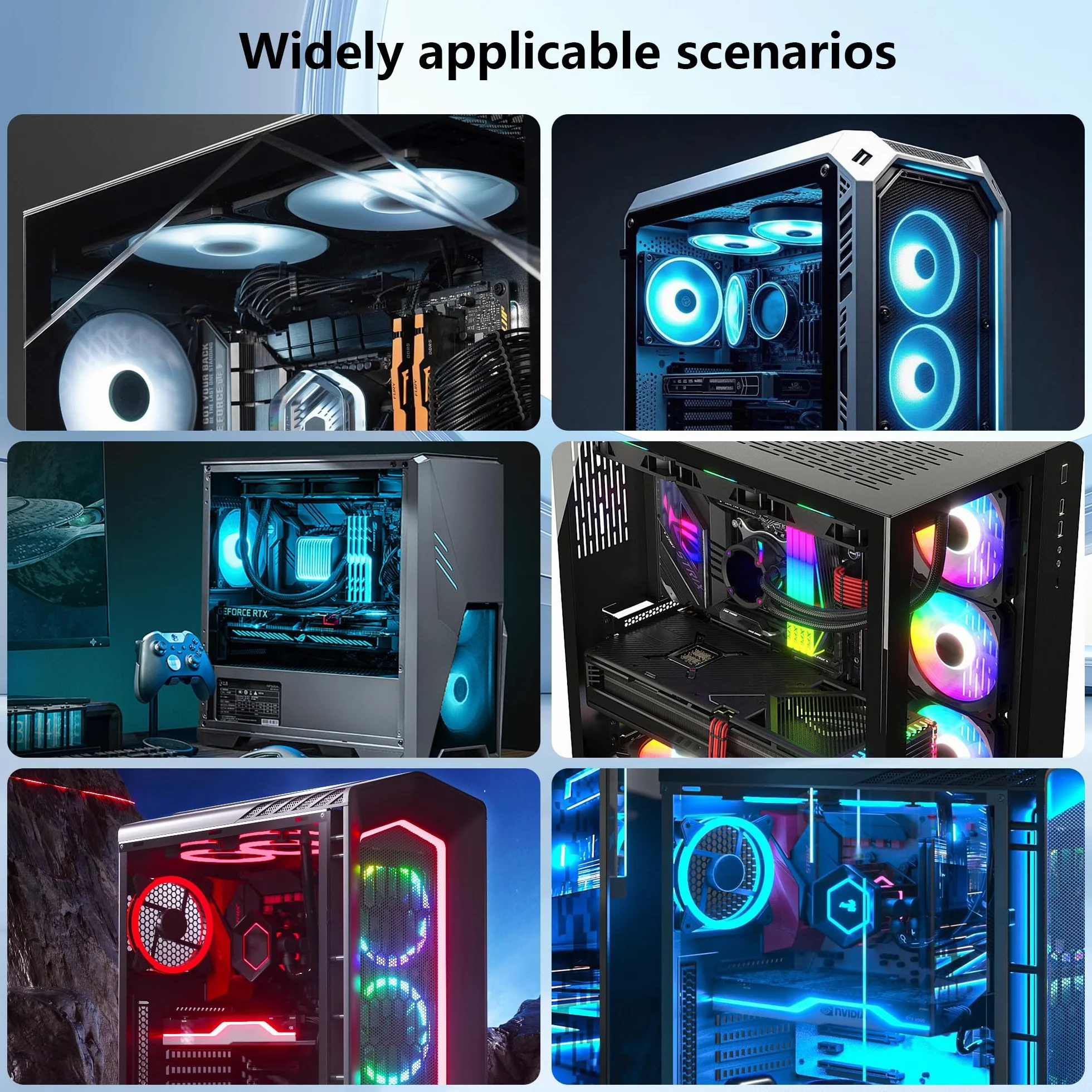 GINTOOYUN Rozdzielacz ARGB 1 do 4 5 V 3-pin żeński do pasków świetlnych RGB, wentylatorów RGB