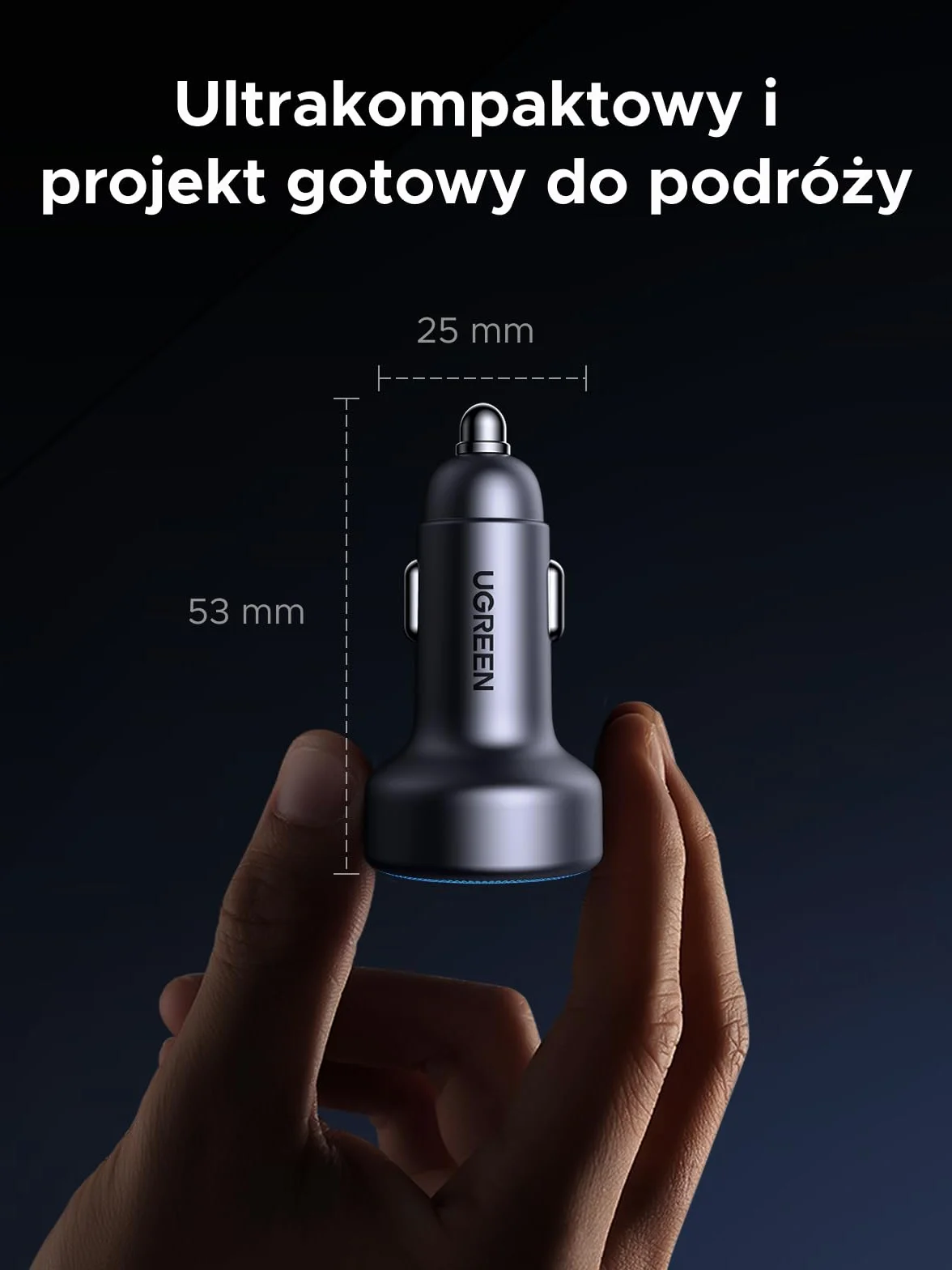 UGREEN 3-portowa zapalniczka samochodowa USB C PD30W ładowarka samochodowa 12V ładowarka samochodowa USB C akcesoria samochodowe kompatybilne z iPhone 17/17 Pro/17 Pro Max/16/15, ipad, S25, GPS itp