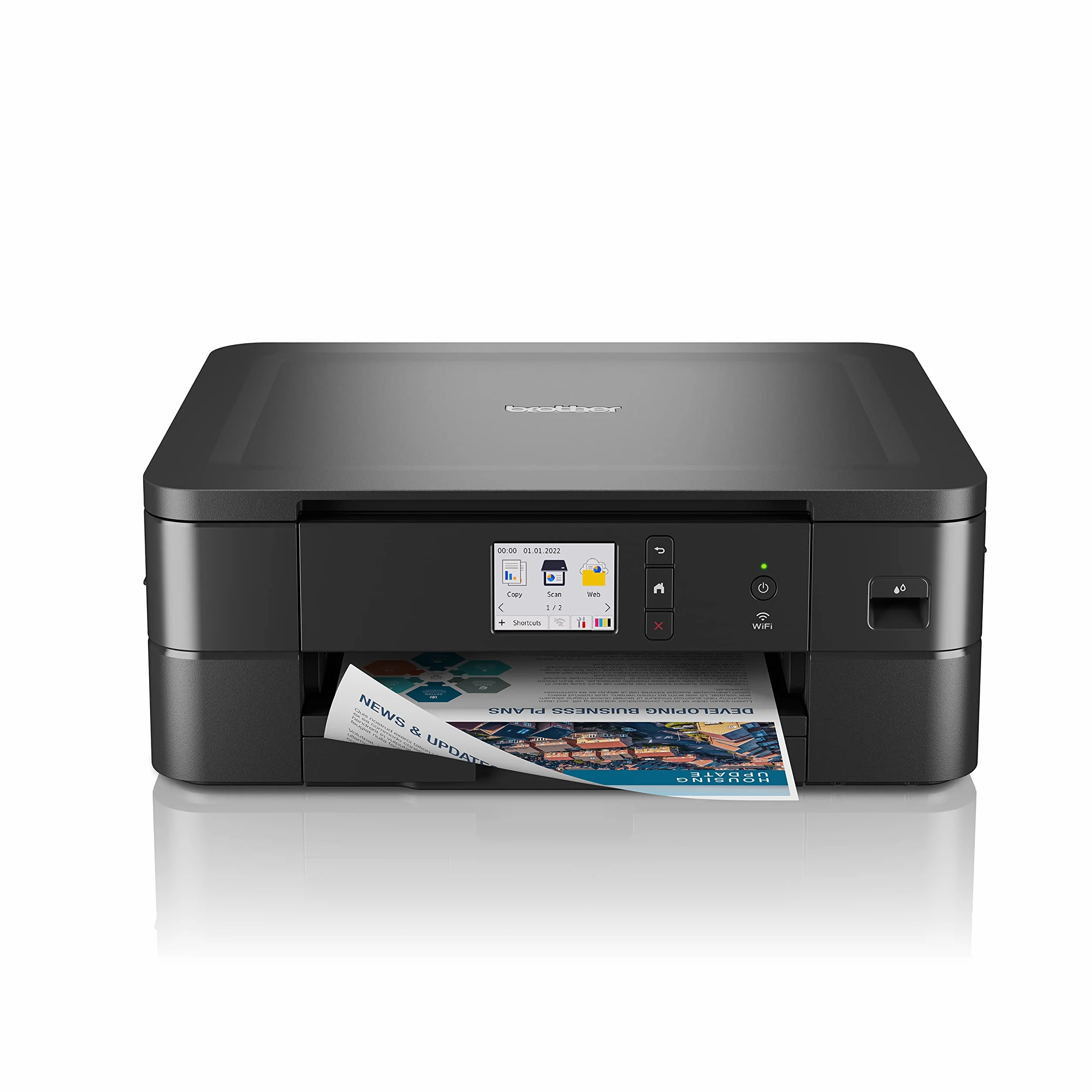 Brother DCP-J1140DW 3 w 1 atramentowe urządzenie wielofunkcyjne (drukarka, skaner, kopiarka), kolor czarny, 400 x 151 x 343 mm