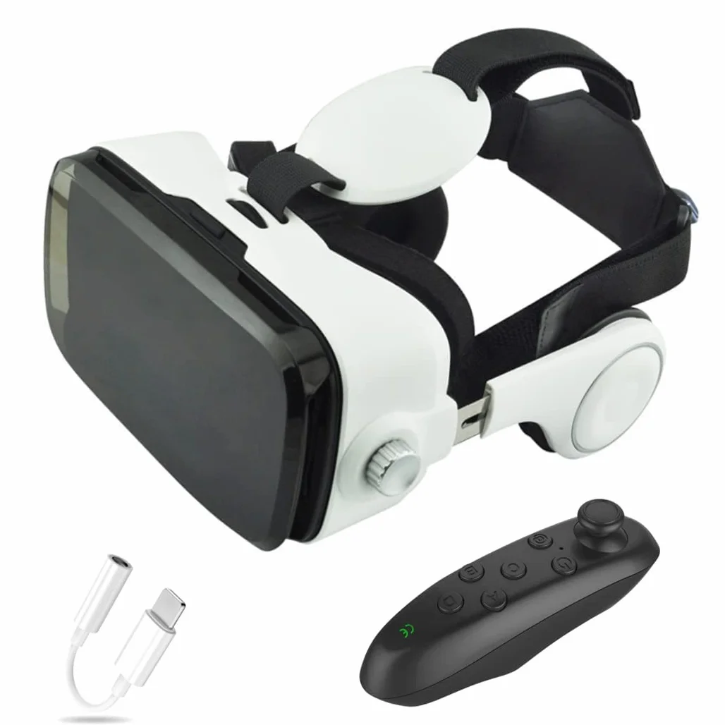 Okulary VR, zestaw słuchawkowy z wirtualnej rzeczywistości, zestawy słuchawkowe VR obsługują Android i IOS, połączenie Bluetooth dla iPhone 13 Pro Max/13 Pro 13/12/11, do Samsung Galaxy S21, Huawei, Xiaomi (Kolor: C, rozmiar: Ios )