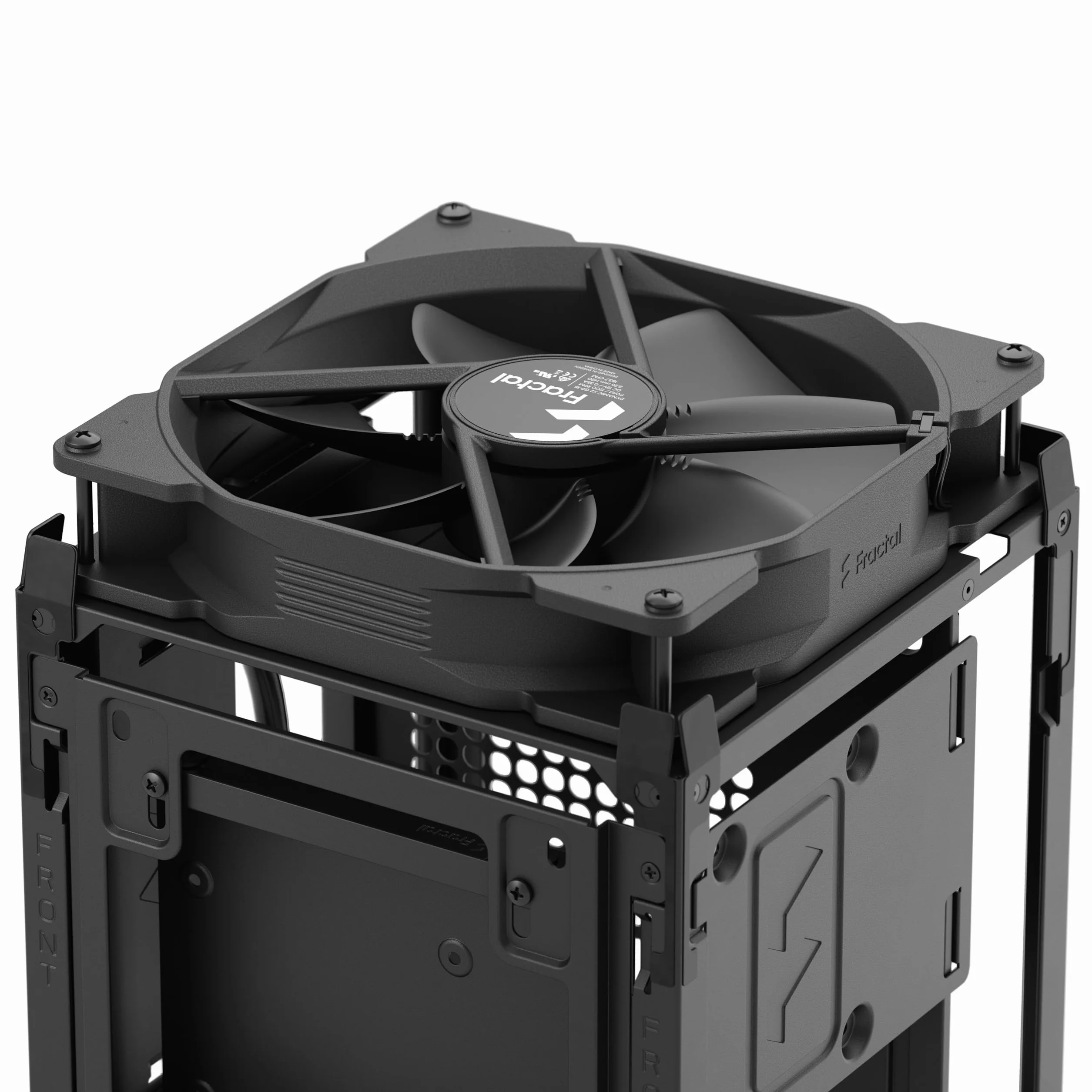 Fractal Design Mood Light Gray PC Case - elegancka konstrukcja tkaniny, górny wentylator 180 mm, ukrywa kartę graficzną 325 mm, kompatybilność z płytą główną m-ITX, łatwy dostęp, wydajne chłodzenie