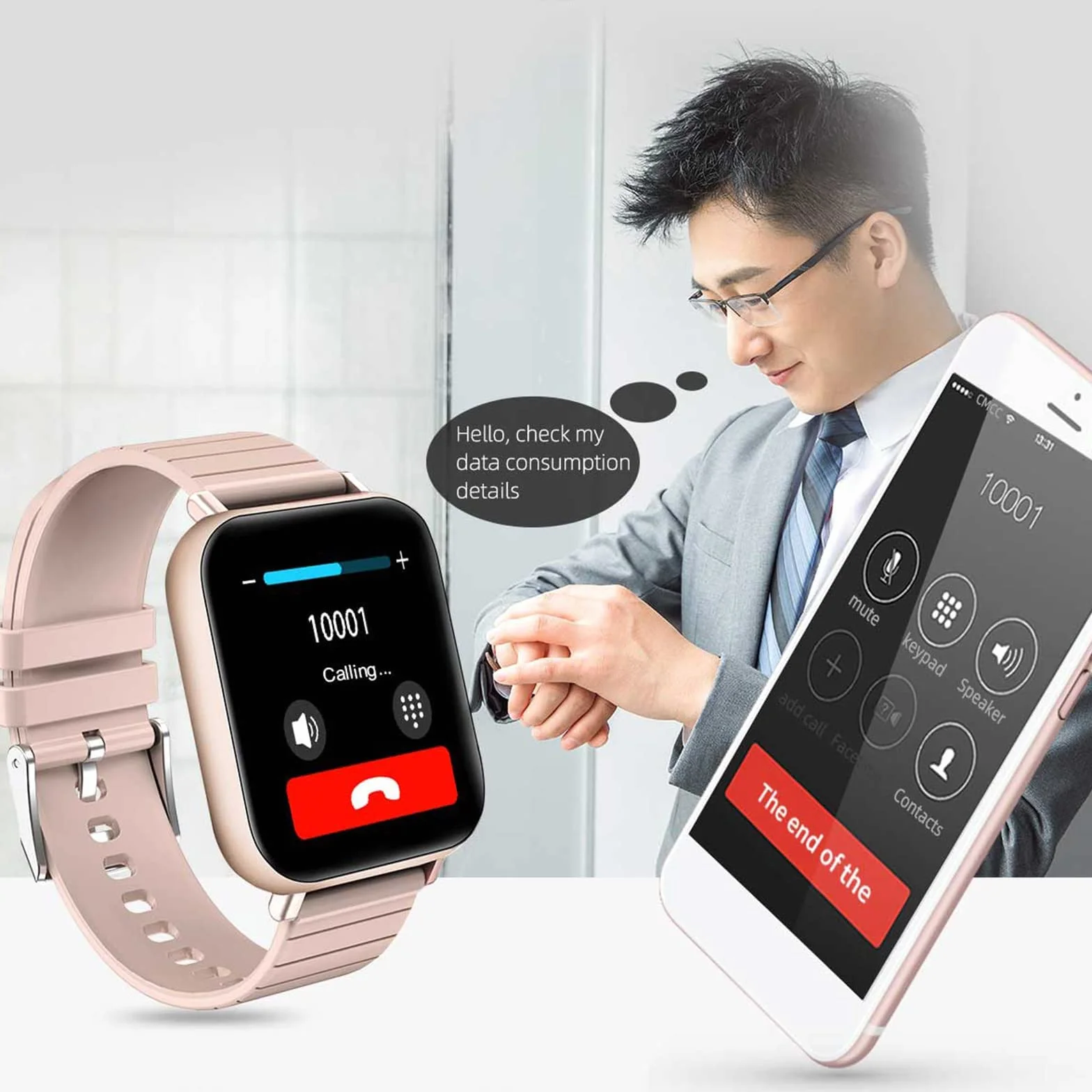 Inteligentne zegarki dla mężczyzn Kobiety Inteligentny zegarek na telefony z systemem Android iOS 1.54 "Ekran dotykowy Fitness Tracker Połączenie Bluetooth Muzyka Krokomierz Licznik kalorii