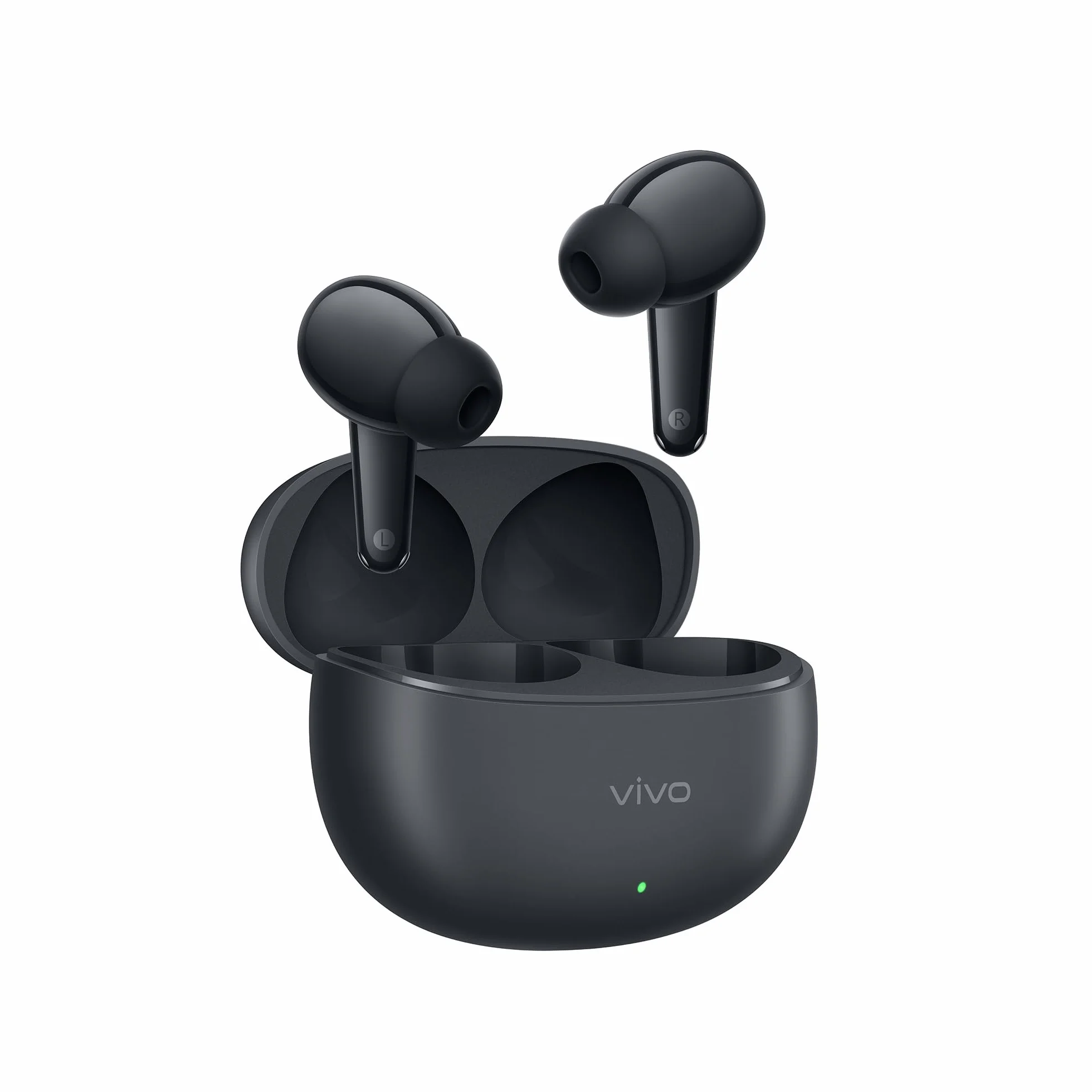 vivo Buds Pro bezprzewodowe słuchawki, 55 dB AI adaptacyjna redukcja szumów, żywotność baterii 55 godzin, dźwięk przestrzenny, BT 6.1 Dual Connection, IP54, wodoodporny, 4,3 g, kolor czarny