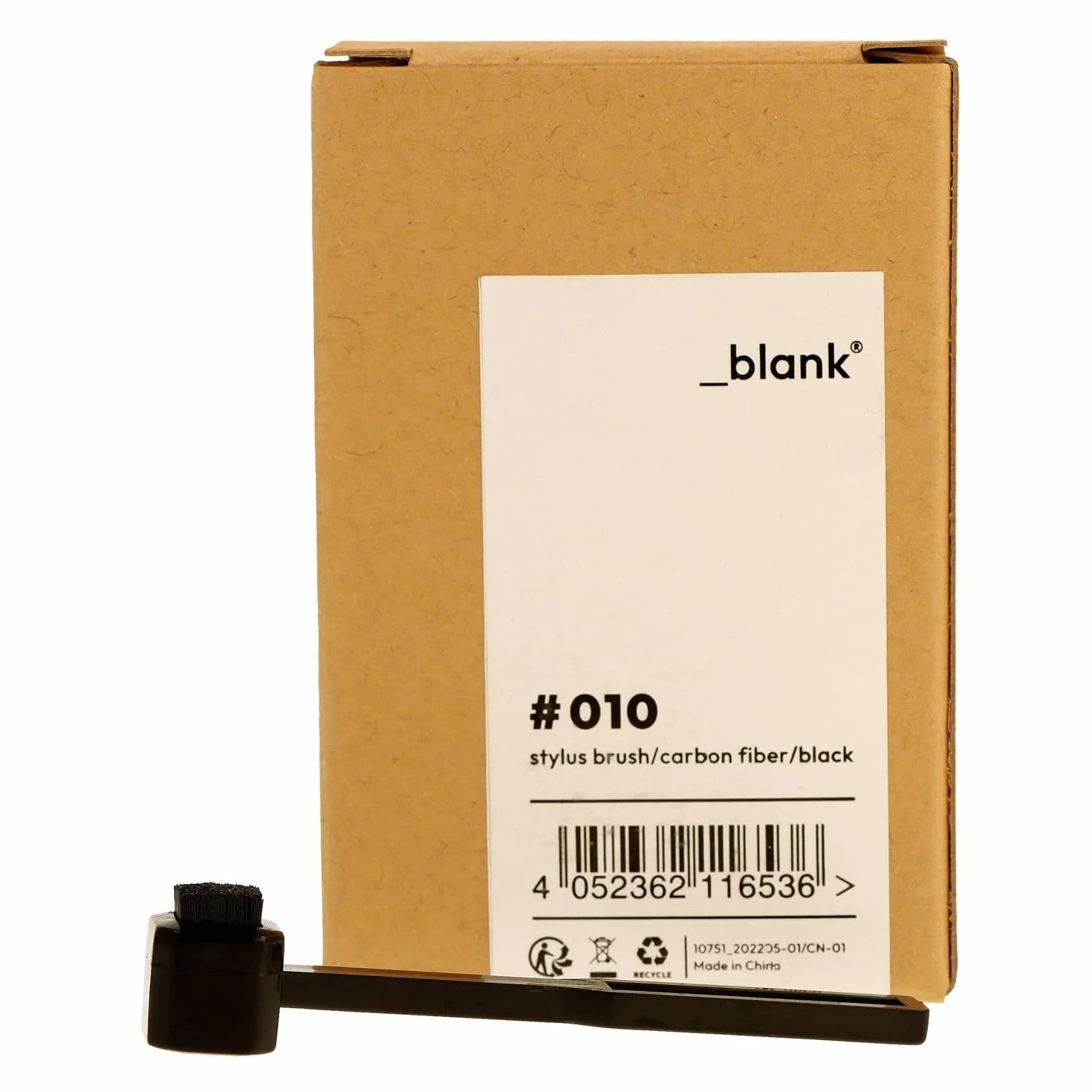 _blank #010 | Szczotka do igieł do płyt winylowych | Włókno węglowe | Czarny