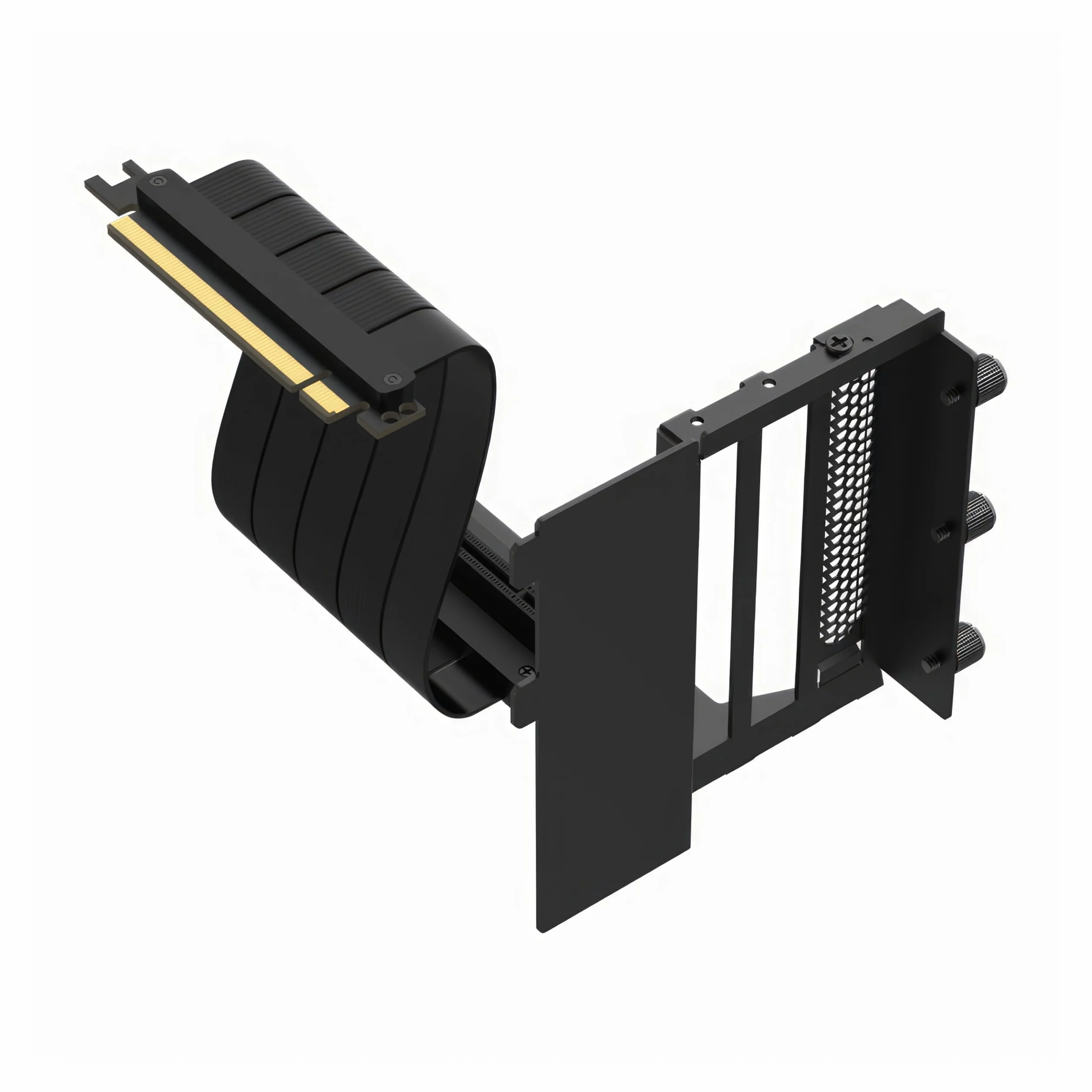 APNX Zestaw uchwytów pionowych GPU 1, PCI Express 5.0 X16 płaski kabel riser 150 mm, czarny