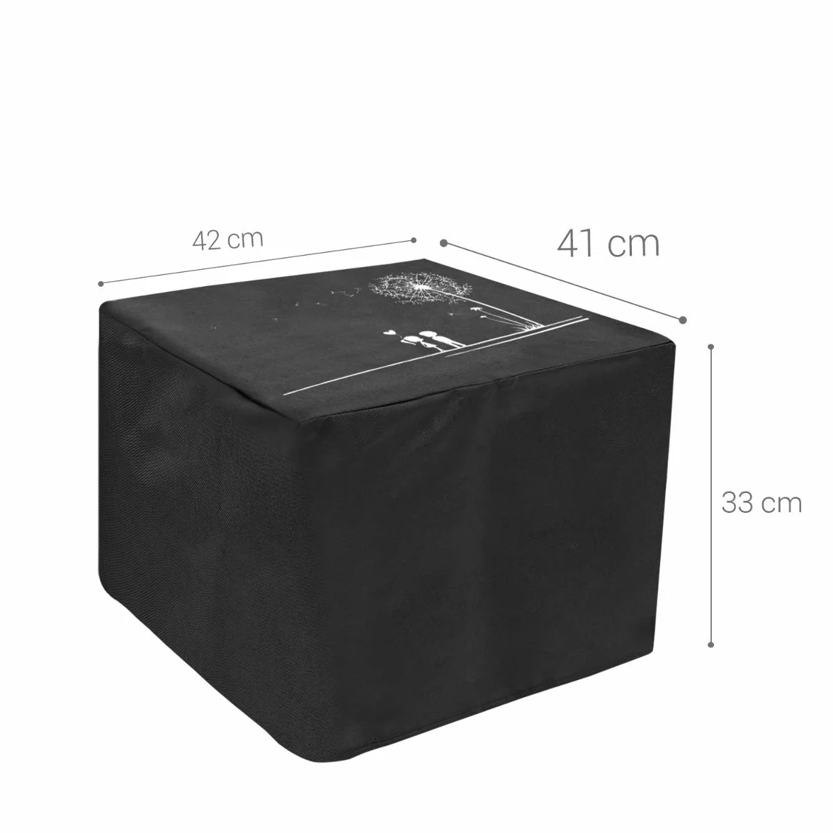 kwmobile Etui kompatybilne z Brother DCP-L2530DW / L2550DN / MFC-L2710DN / L2750DW - Osłona drukarki biała/czarna dzieci i mniszek lekarski
