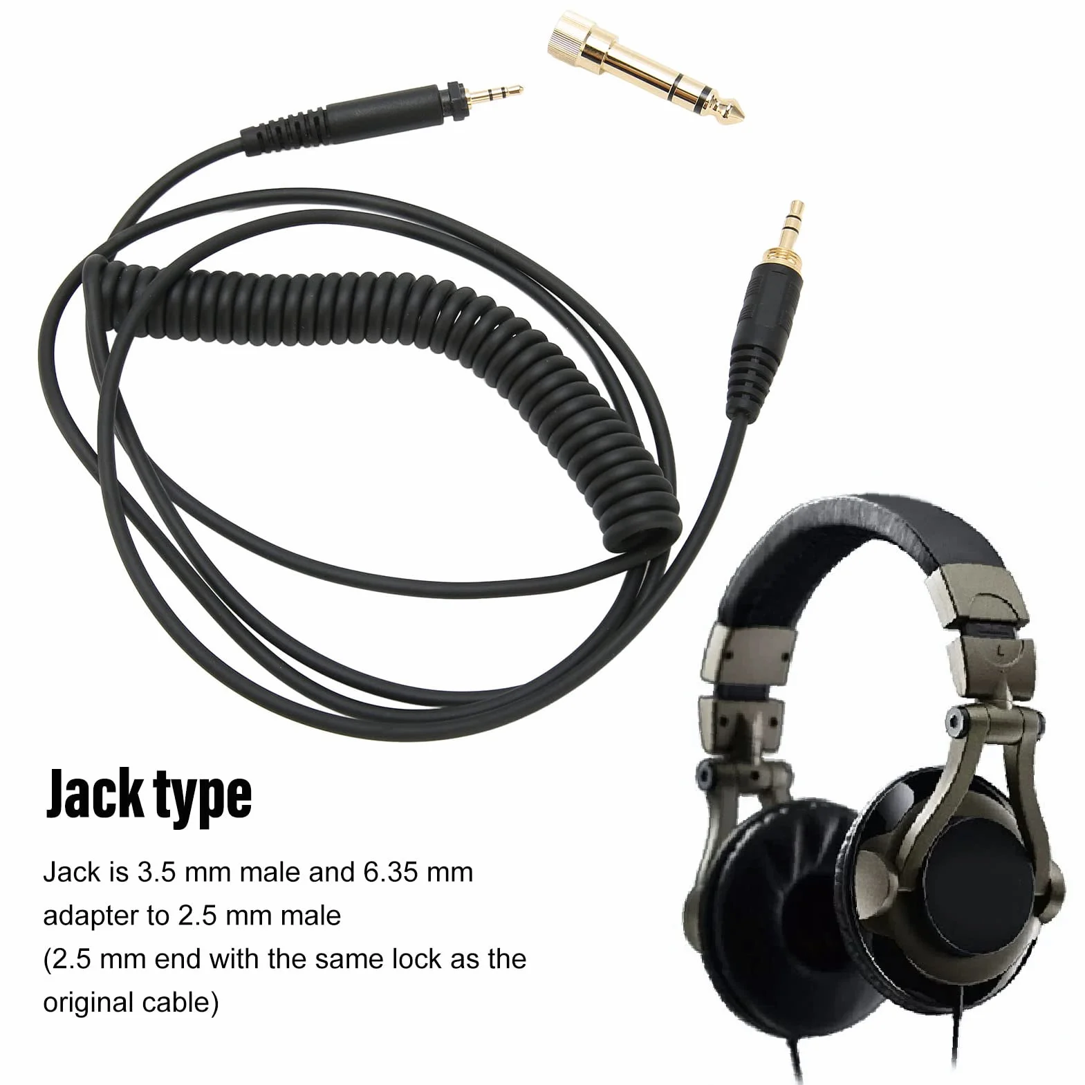Vbestlife Wymienne słuchawki audio Upgrade-Hi-Fi kabel stereo do SRH840 SRH940 SRH440 SRH750DJ, 4,3 stopy