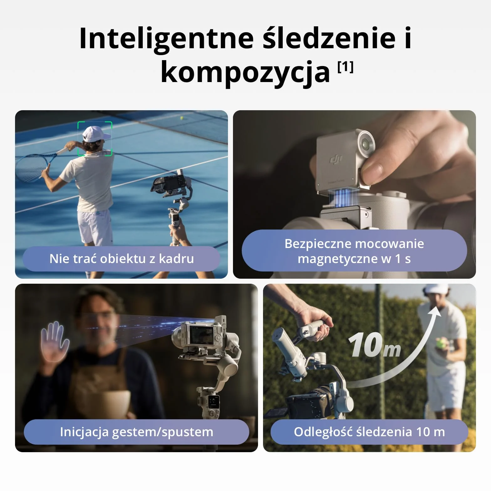 DJI RS 4 Mini, stabilizator gimbala do aparatu, Canon/Sony/Nikon/Fujifilm | wbudowane pionowe nagrywanie 3. generacji, automatyczne blokady osi 2. generacji, Ulepszone wyważanie Teflon