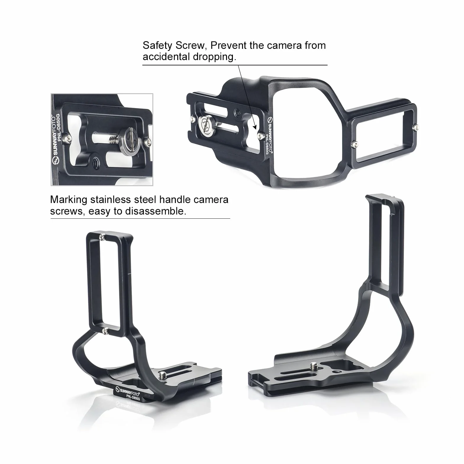 SUNWAYFOTO PNL-D850G L-Bracket do Nikon D850 + uchwyt