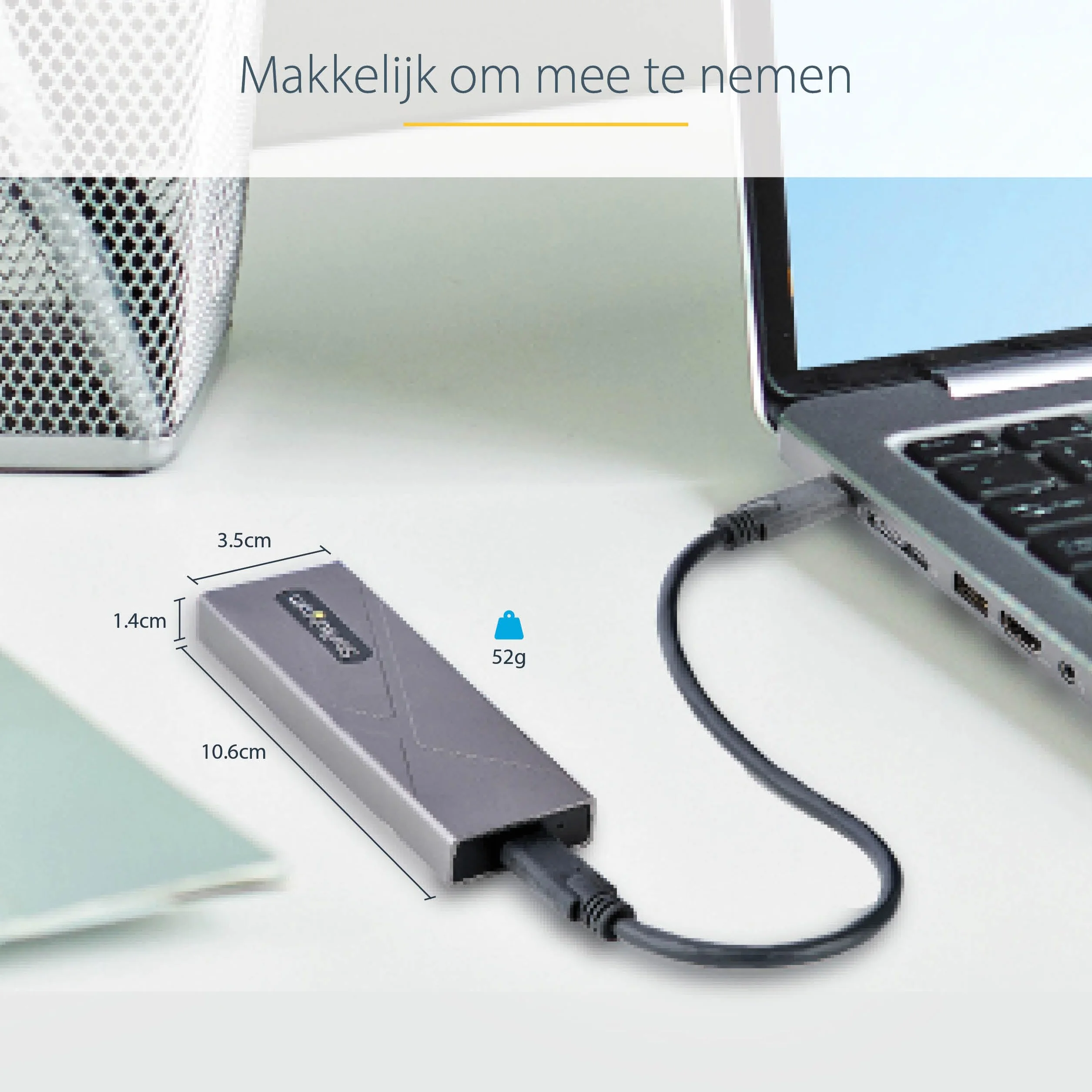 StarTech.com Obudowa USB-C 10 Gb/s na M.2 NVMe lub M.2 SATA SSD - beznarzędziowa zewnętrzna obudowa M.2 PCIe/SATA NGFF SSD - kable hosta USB typu C i A - obsługuje 2230/2242/2260/2280