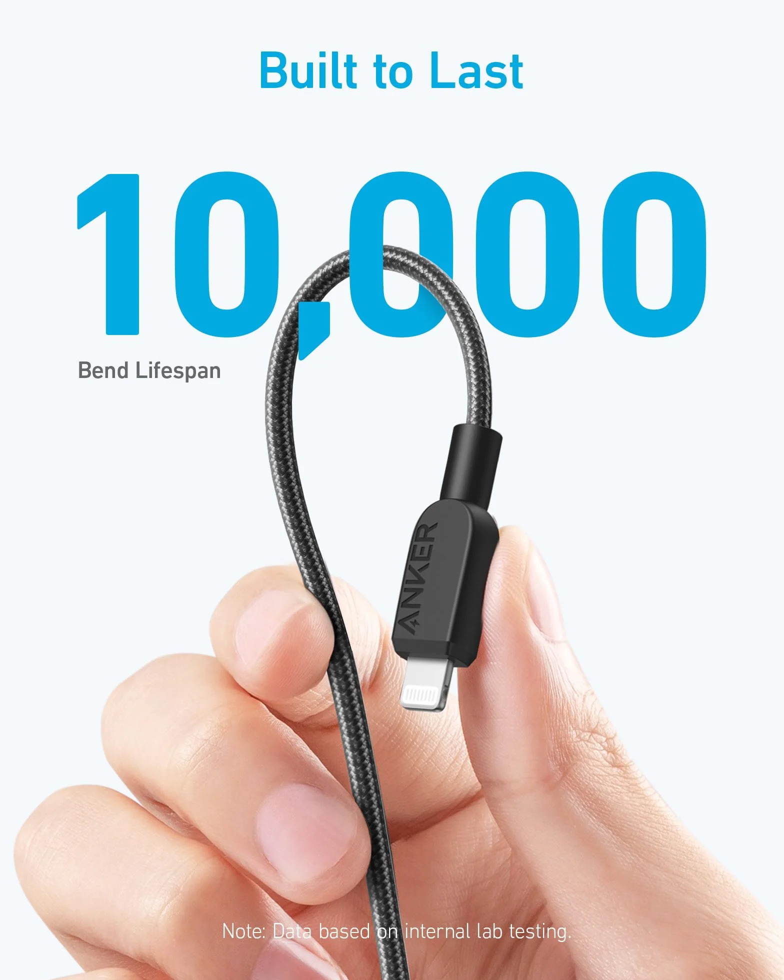 Kabel Anker USB C Lightning, 310 USB C na Lightning 180 cm, certyfikat MFi, kabel szybkiego ładowania do iPhone 14/13/12/11 serii (ładowarka nie jest w zestawie)