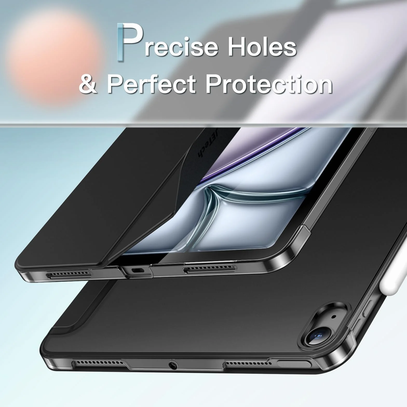 JETech Etui iPad Air 11 Cala M4/M3/M2 2026/2025/2024 Czarny