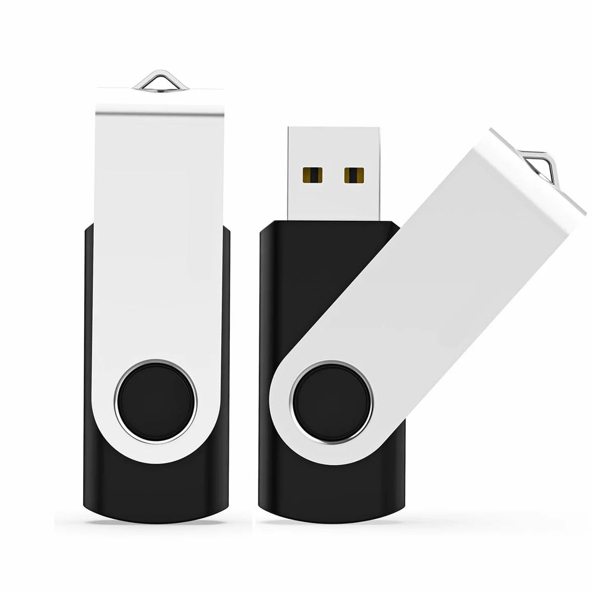 Pamięć flash USB 16 GB, USB 2.0, pendrive, składana, obrotowa konstrukcja, czarna, 2 szt
