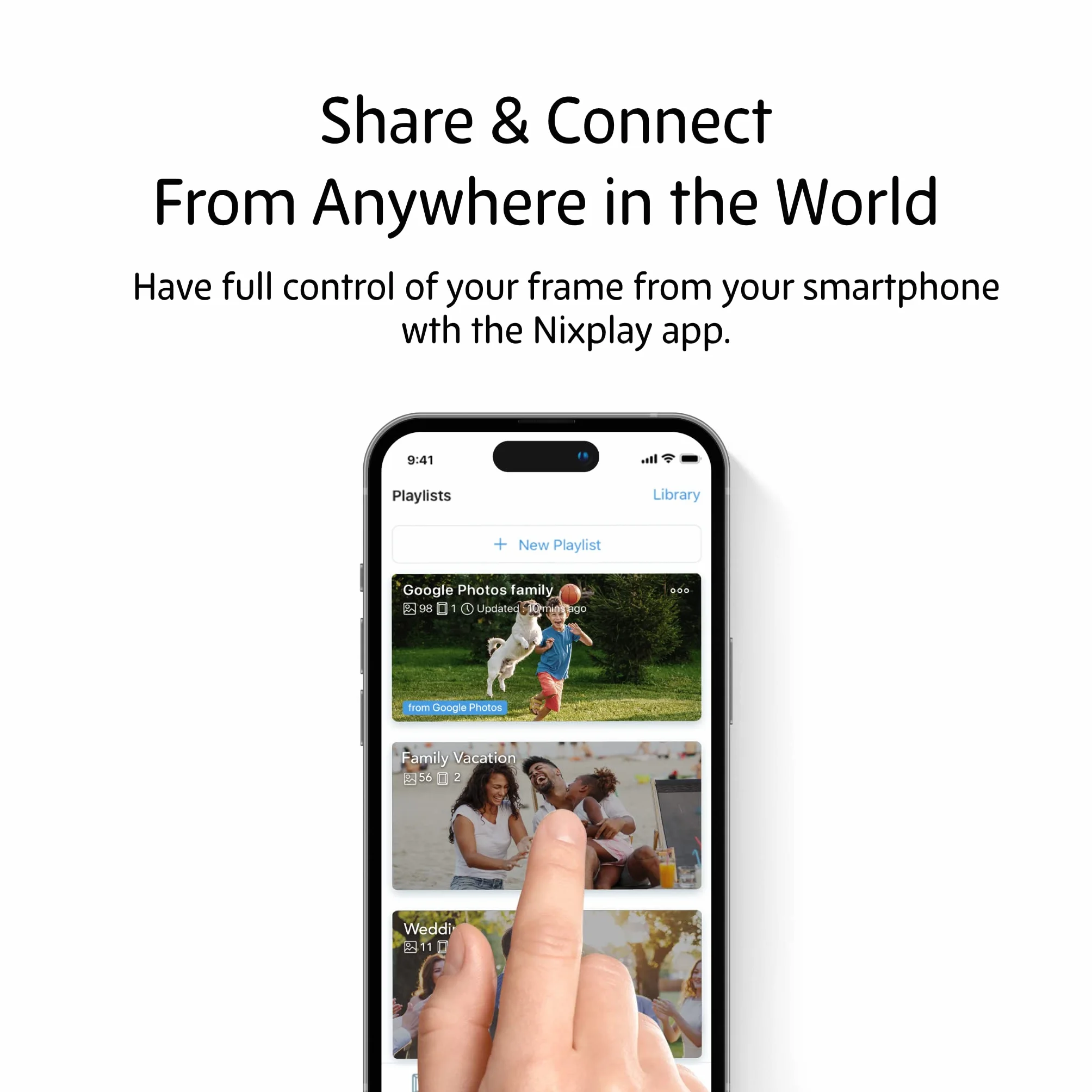 Nixplay Cyfrowa Ramka na Zdjęcia na Wi-Fi, Czarny, 10.1"