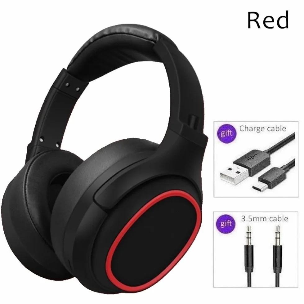 DYRBF bezprzewodowe słuchawki nauszne Bluetooth, składane słuchawki z mikrofonem, przetworniki 40 mm, głęboki bas, redukcja szumów, obsługa kart TF, zestaw słuchawkowy do gier, treningu, biura