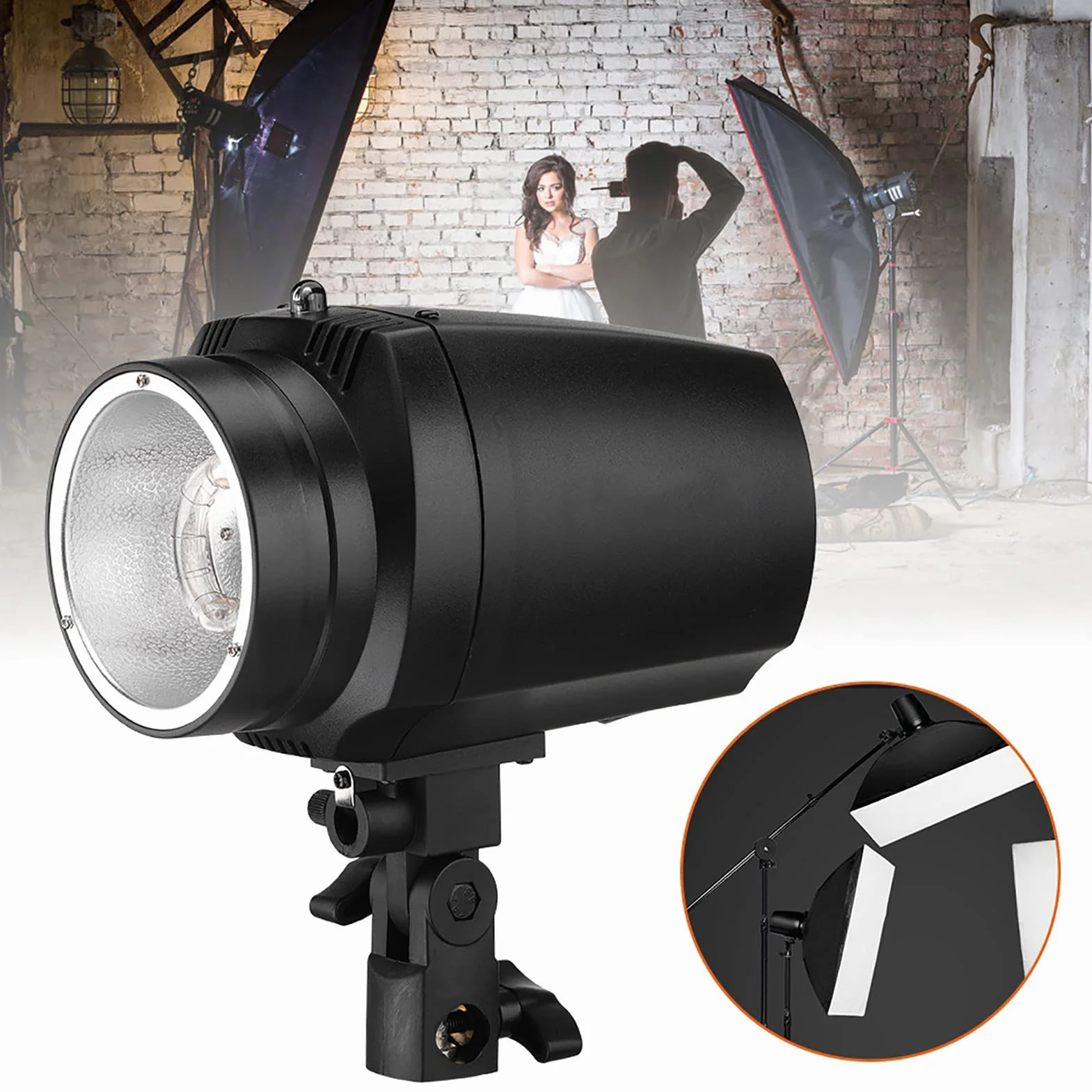 VBESTLIFE GY-180 Mini - Studio Fotografia błyskowa, 180 W, 5500K GN38. (Czapka UE 220V)