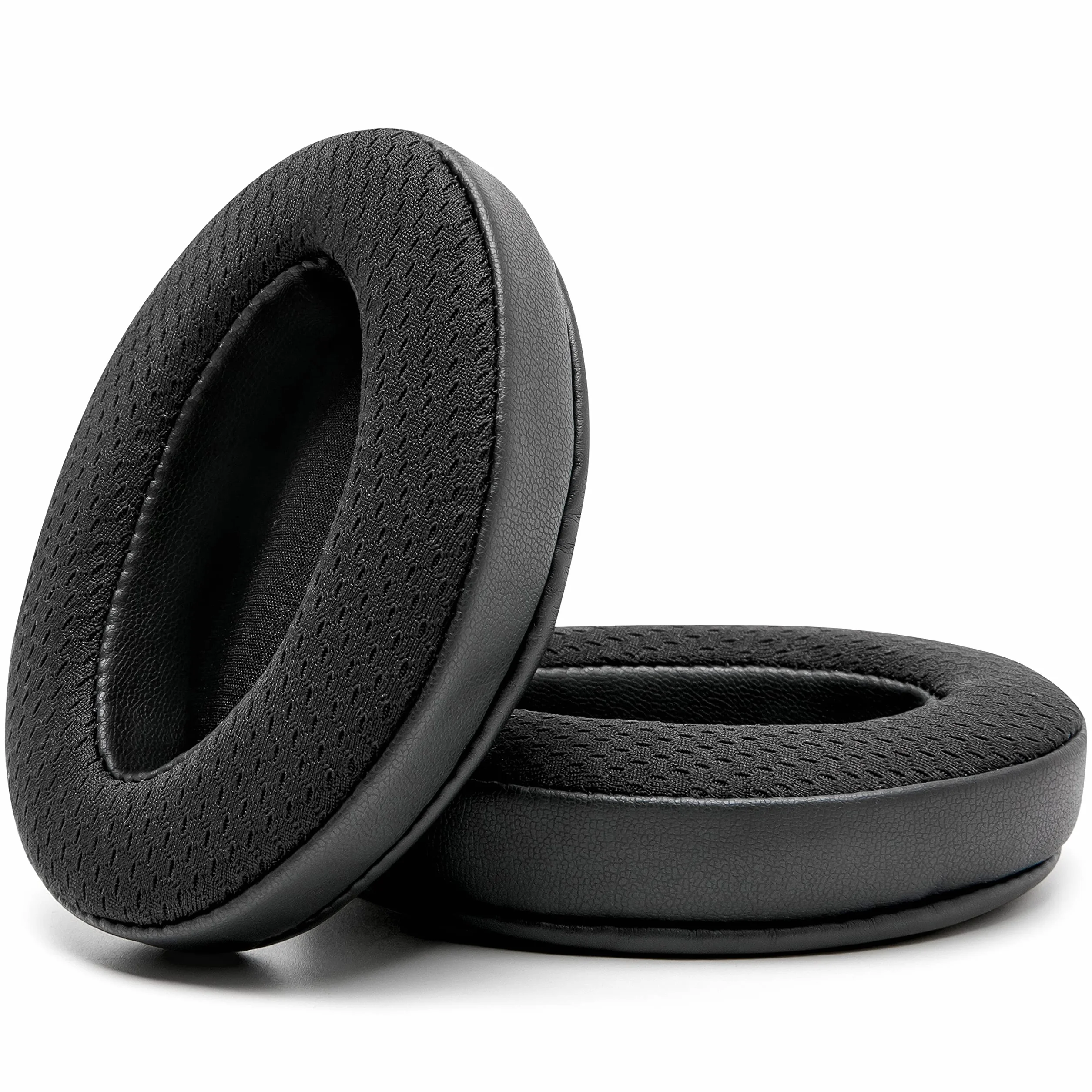 WC FreeZe Hybrid Fabric Cooling Gel Replacement Earpads for ATH M50X - kompatybilne z ATH M40X / M50XBT / HyperX Cloud 1 i 2 / SteelSeries Arctis 3/5 / 7 / 9X & Pro/Stealth 600 i innymi (czarne)