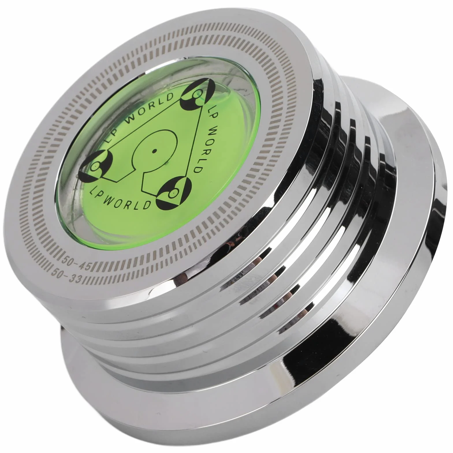 Ejoyous Stabilizator Ciężaru Płyty, Aluminiowy Zacisk Tarczy Gramofonu do Eliminacji Wibracji i Redukcji Szumów z wbudowaną poziomicą dla Audiofilów (SILVER)