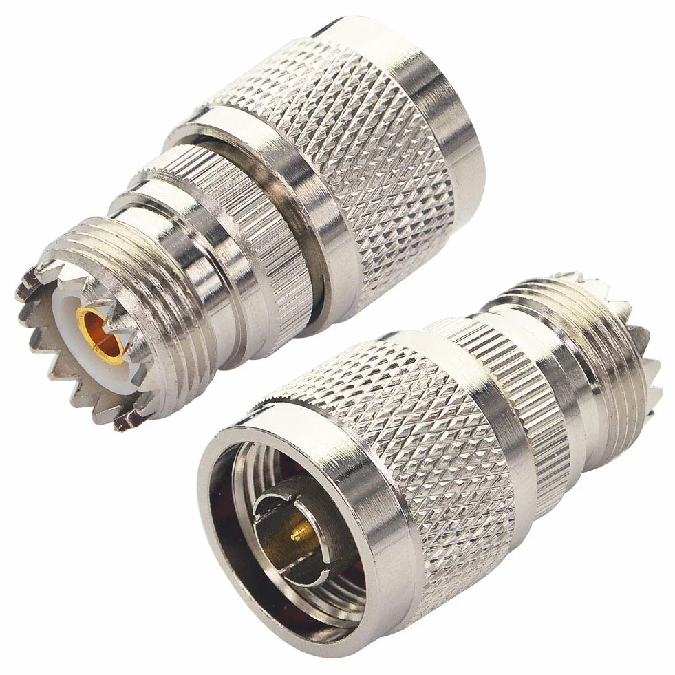 RF Coaxial Adapter UHF Female to N Male Adapter UHF to N Coaxial Male 2 sztuki SO239 to N Adapter Amateur Radio Antenna Adapter for Antenna/WLAN Device/WLAN/Radio