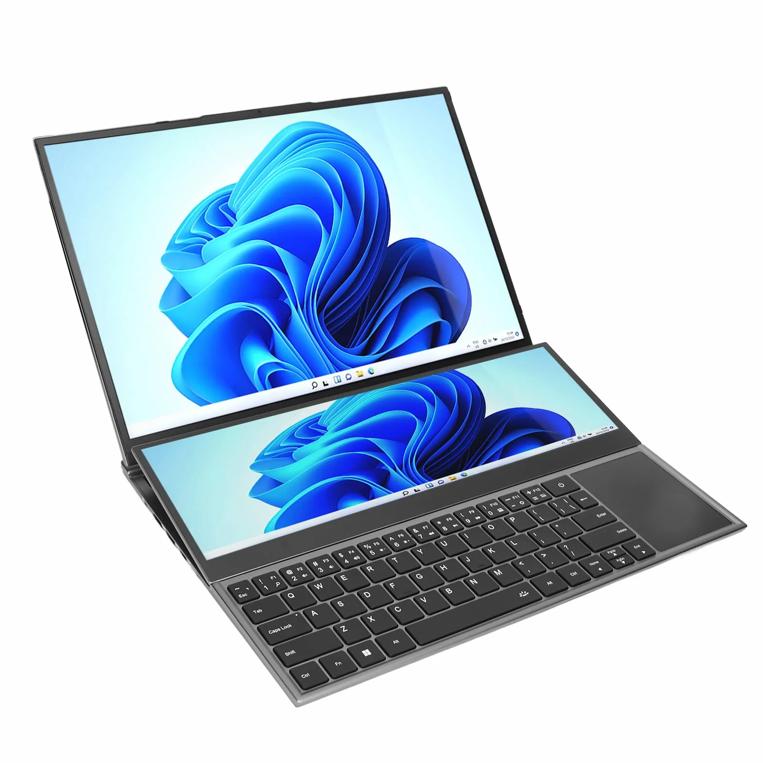 16-calowy Komputer Przenośny, Metalowa Obudowa Podwójny Ekran Podwójne Karty Graficzne Laptop do Gier 100-240 V Z Panelem Dotykowym do Czytania dla Systemu Windows 11 (Wtyczka UE)