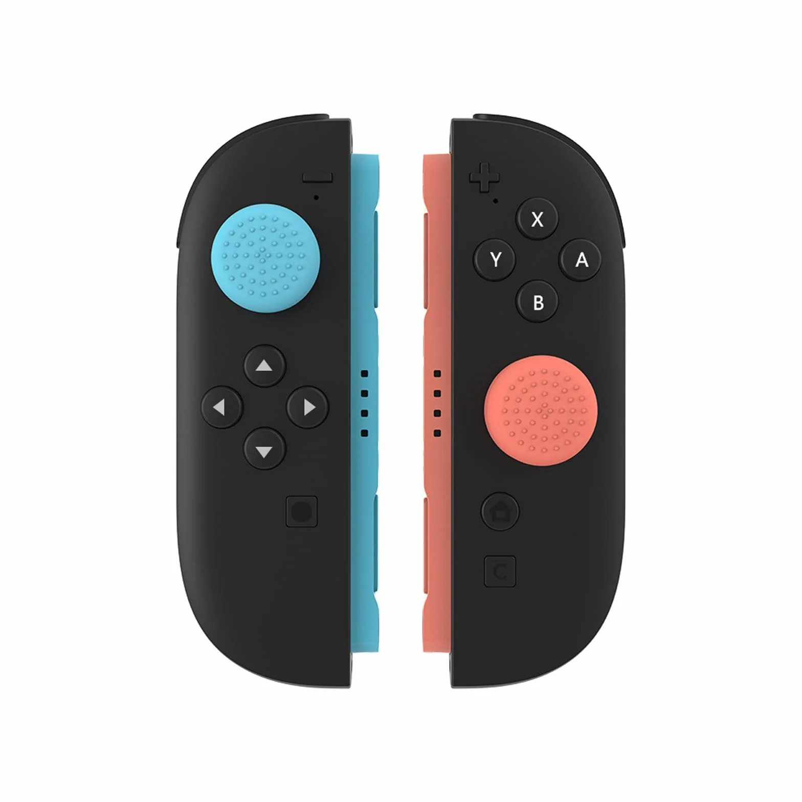 Silikonowe nakładki ochronne na kciuki do Nintendo Switch 2 Joy-Con, niebieskie/pomarańczowe/czarne, 12 sztuk