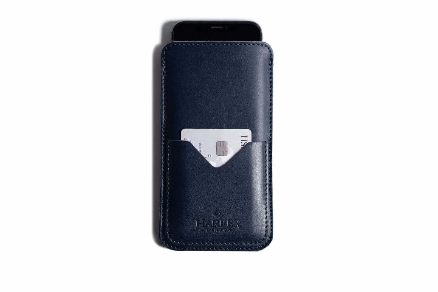 Harber London Cienkie skórzane etui na smartfona (iPhone SE (2020), czarne)