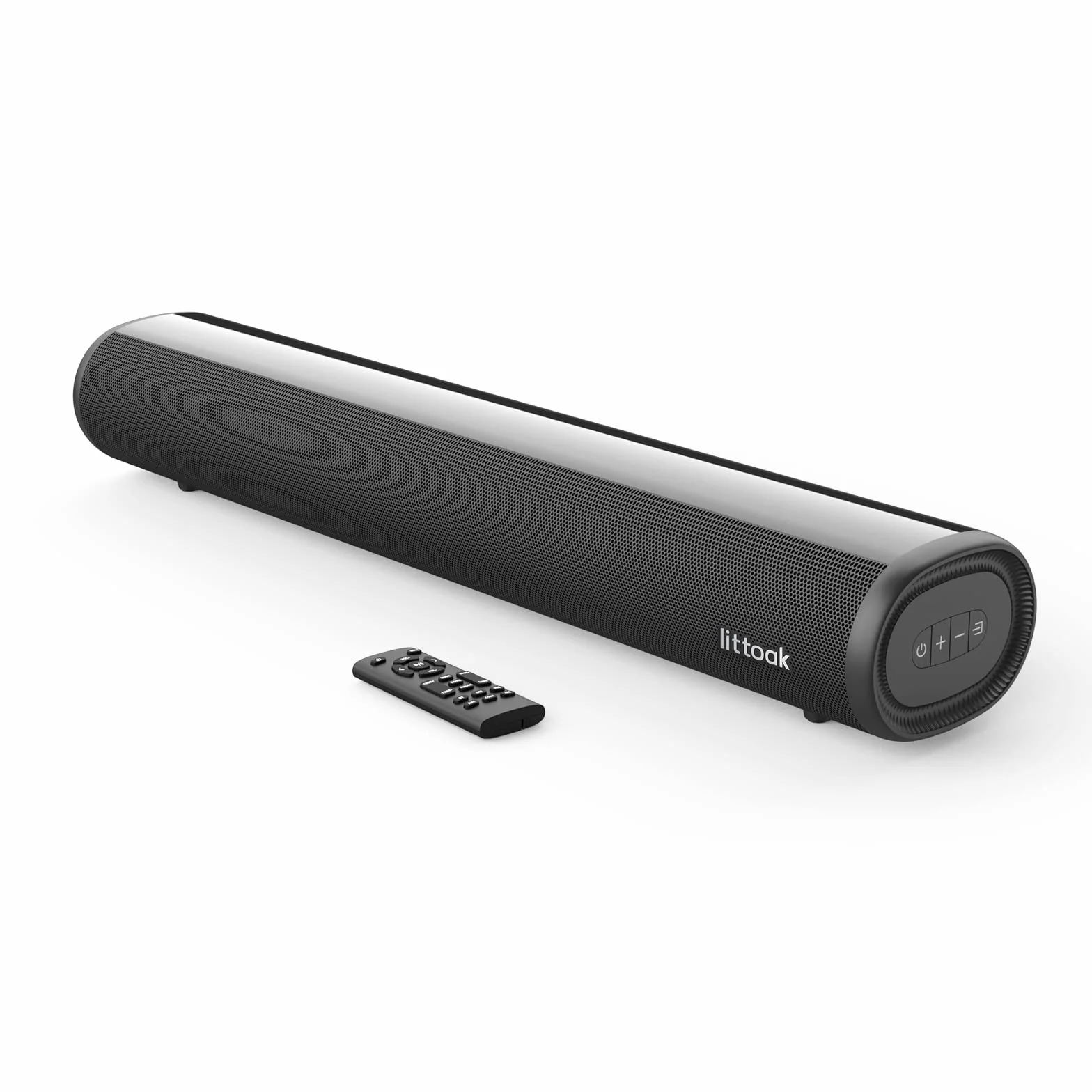 LITTOAK Listwa dźwiękowa do telewizora, BT 5.0, soundbar, 50 W, 40 cm, do domowego audio, gier, projektorów, głośników telewizyjnych, obsługuje złącze HDMI ARC/Optical/RCA/USB/AUX, do montażu na