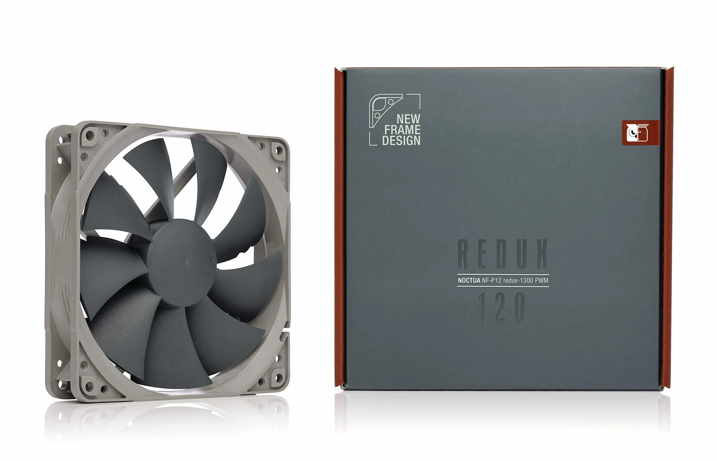 Noctua NF-P12 redux-1300 PWM, Cichy Wentylator 4-Pinowy o Szybkości 1300 obr./min (120 mm, Szary)