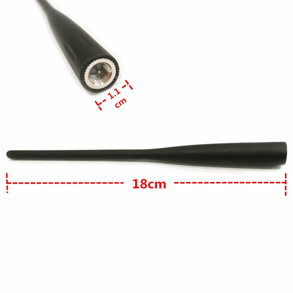 A90 UV dwuzakresowa dwukierunkowa 136-174/400-470Mhz antena radiowa SMA męska 18 cm dla BaoFeng Wouxun ICOM YAESU PUXING LINTON TonFa Walkie Talkie