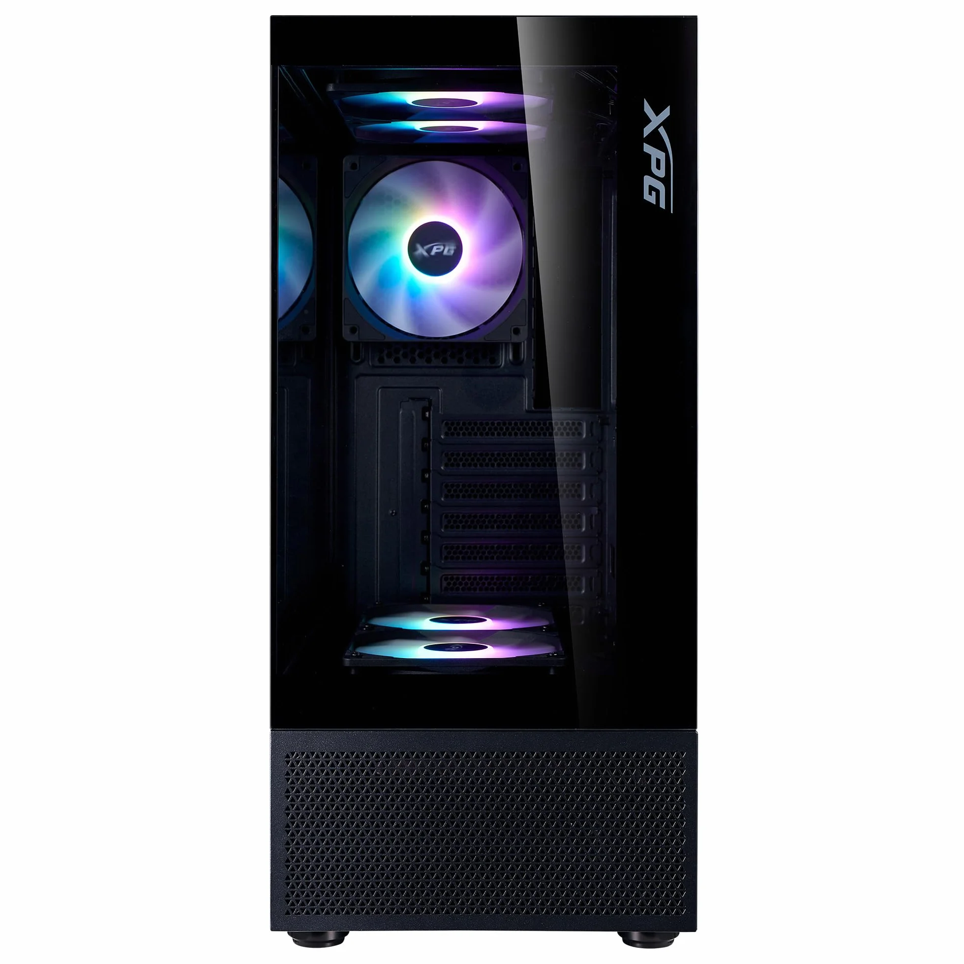 XPG INVADER X MINI ATX Mid Tower PC etui z 5 wentylatorami ARGB, kolor czarny - BKCWW