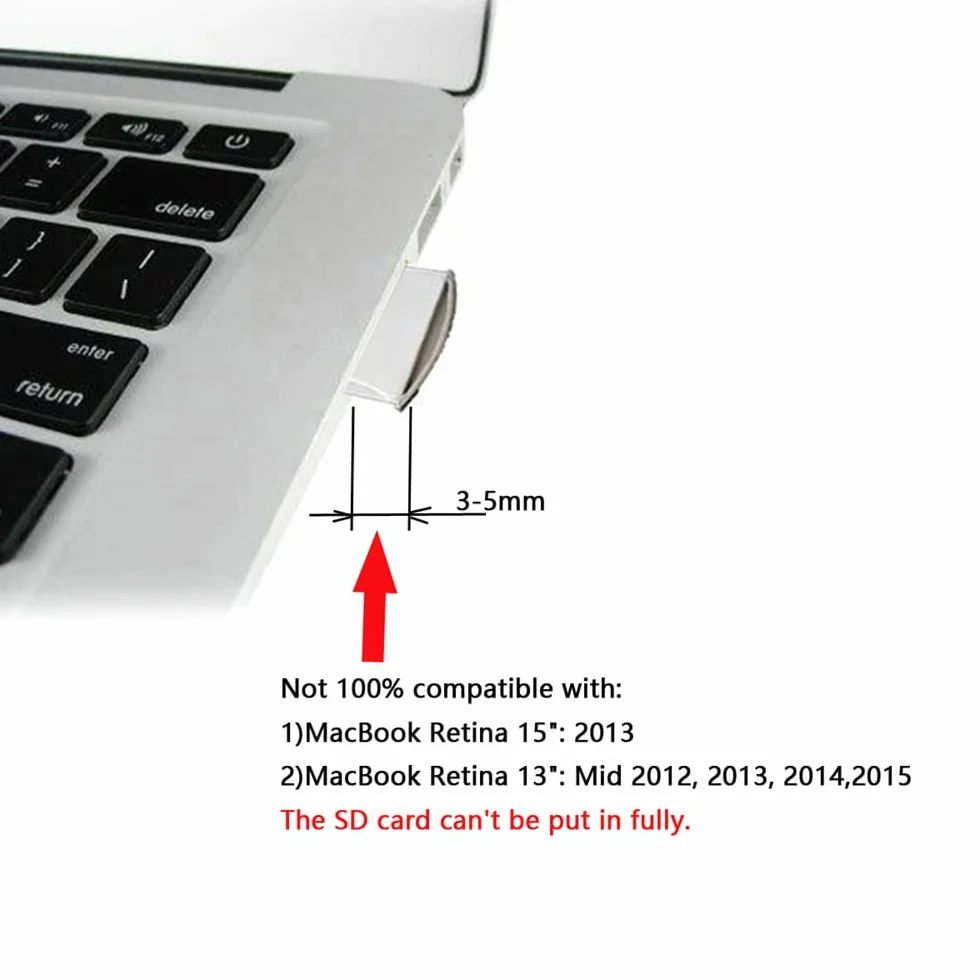 Zestaw kart micro SD TF na SD mini adapter do dodatkowej pamięci MacBook Air/Pro/Retina biały