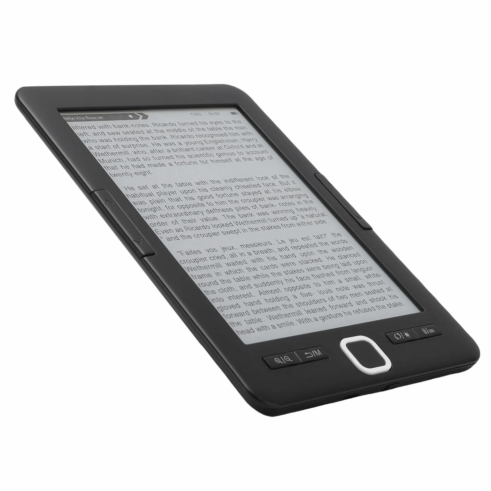 BK6033 Czytnik Ebook, 6 -calowy Ekran Eink E Reader, Wbudowany w pamięć 8G, Regulowane Rozmiary Czcionek, Typy i jasność, Przenośne Czytniki Książek Elektrycznych, Audiobooki,