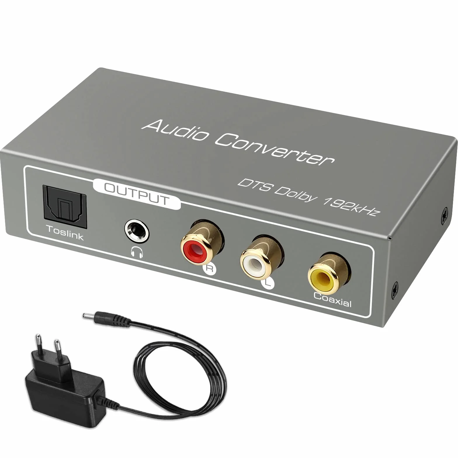 Ekstraktor audio HDMI ARC, 192 kHz DAC audio koncentryczny optyczny do SPDIF koncentryczny optyczny RCA L/R Stereo 3,5 mm HDMI ARC DAC Adapter do kina domowego TV PS3/4