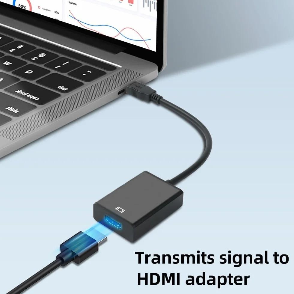 AXFEE Adapter USB na HDMI, 1080P Full HD USB 3.0/2.0 na HDMI, wiele wyświetlaczy, kompatybilny z Windows 10/8.1/8/7, monitorem, projektorem, HDTV, laptopem