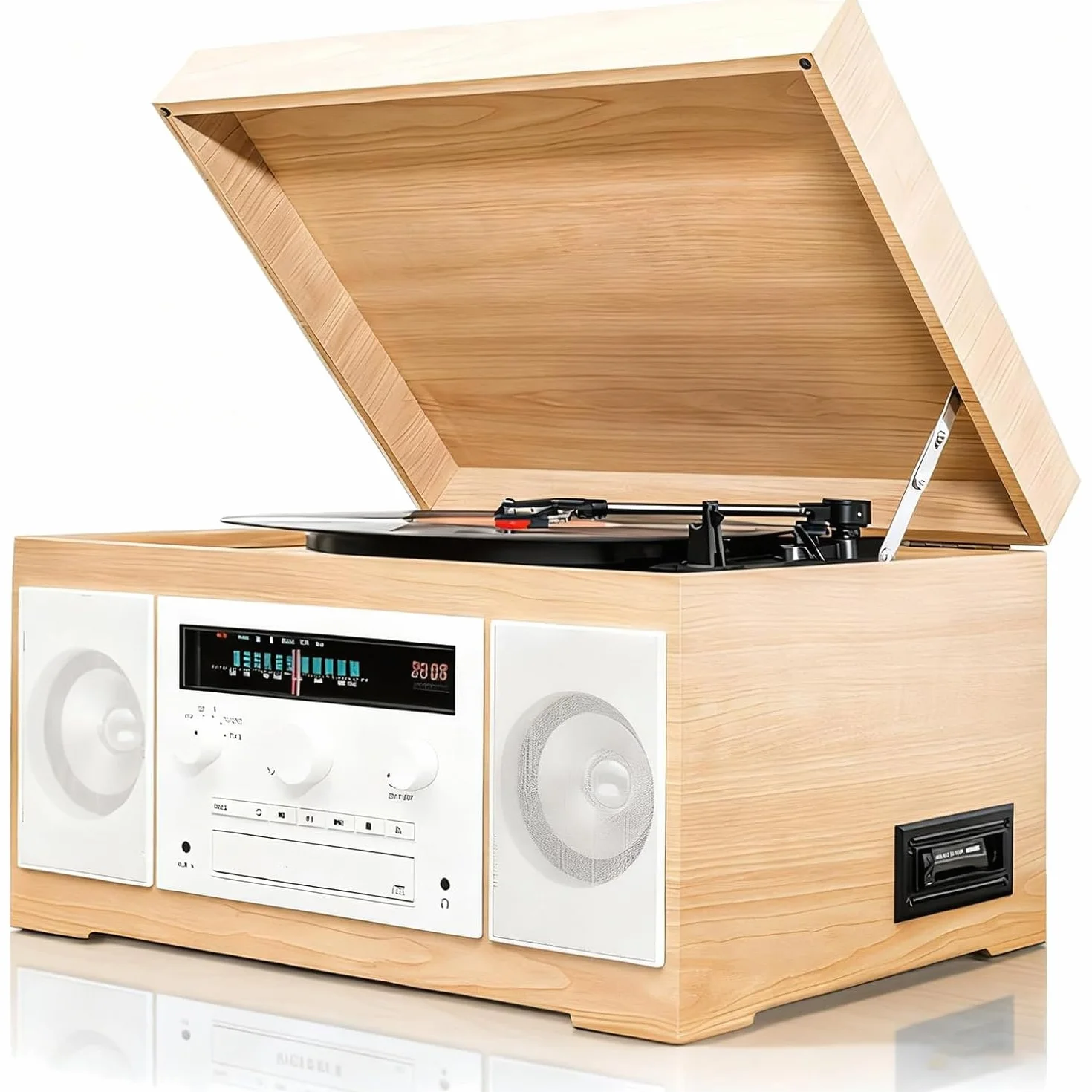 Wielofunkcyjny odtwarzacz audio z Bluetooth, radiem, kasetą i wejściem AUX do muzyki, wiadomości i rozrywki