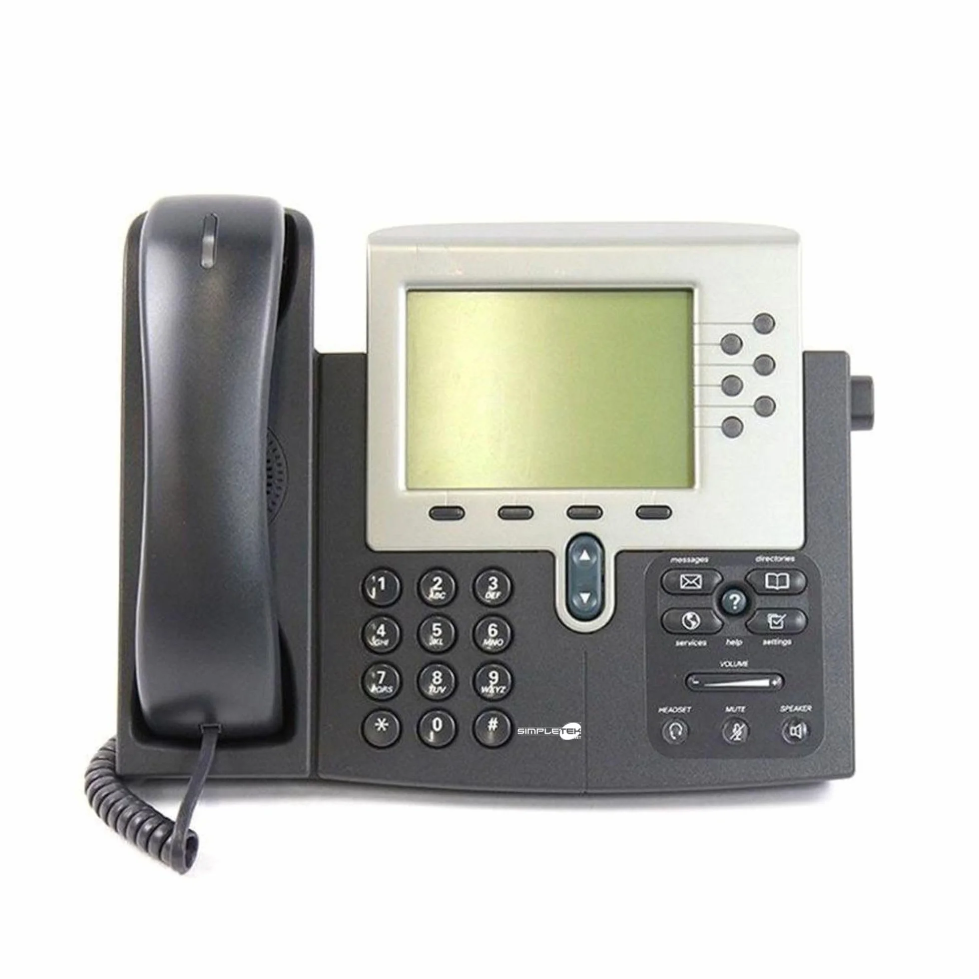 SIMPLETEK - Profesjonalny telefon VoIP, 6 programowalnych linii, wyświetlacz graficzny, obsługa PoE, 2-portowy przełącznik Ethernet