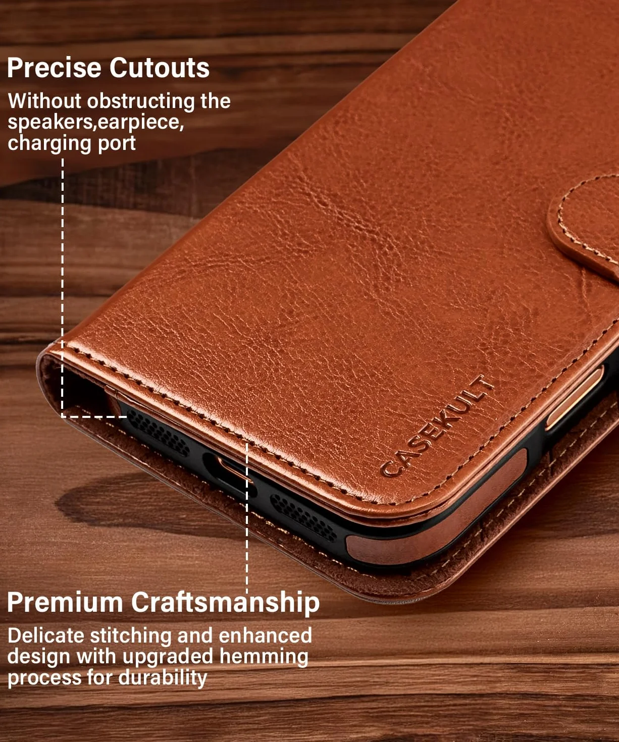 Etui na telefon iPhone 17 Pro, skórzane etui portfelowe kompatybilne z MagSafe, skórzane etui z klapką w stylu retro, z podpórką i przegródkami na karty, magnetyczne etui na telefon do iPhone