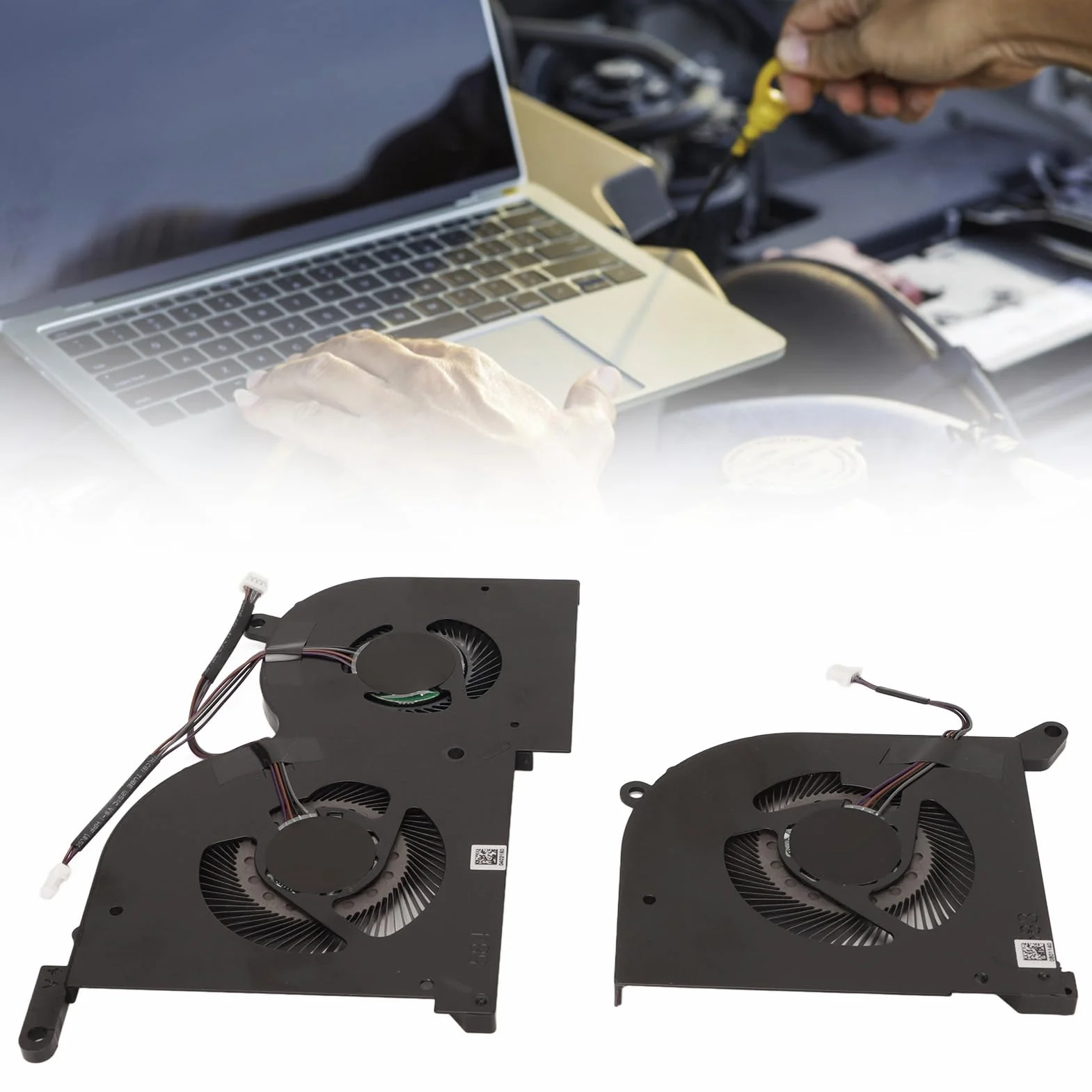Wentylator Chłodzący Laptopa Złącze 4Pin Wentylator Chłodzący ze Stopu Aluminium do GS66 10SD 10SGS 10SFS 10SF 10SE Ulepszone Odprowadzanie Ciepła do Laptopów Gier i Laptopów o Wysokiej