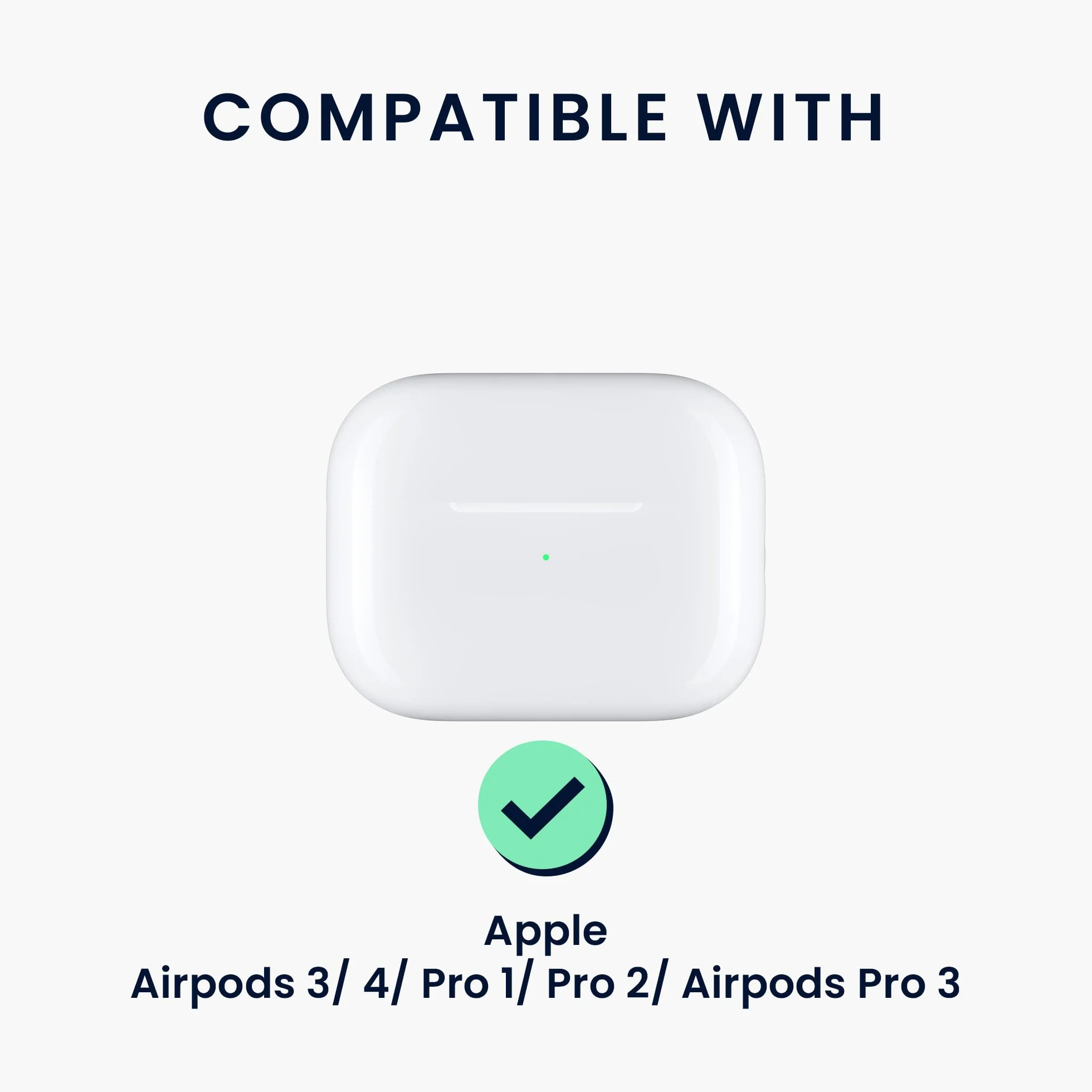 kwmobile silikonowa opaska mocująca kompatybilna z Apple Airpods 3/4/Pro 1/Pro 2/Pro 3 - biały czarny