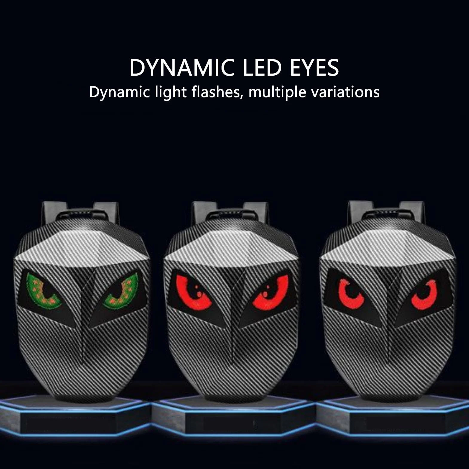 Torba LED z Wyświetlaczem, Programowalny Ekran Twarda Obudowa Wodoodporna Torba na Laptopa Zasilana Przez USB do Podróżowania Motocyklem, z wodoodporną powłoką 3D, z możliwością