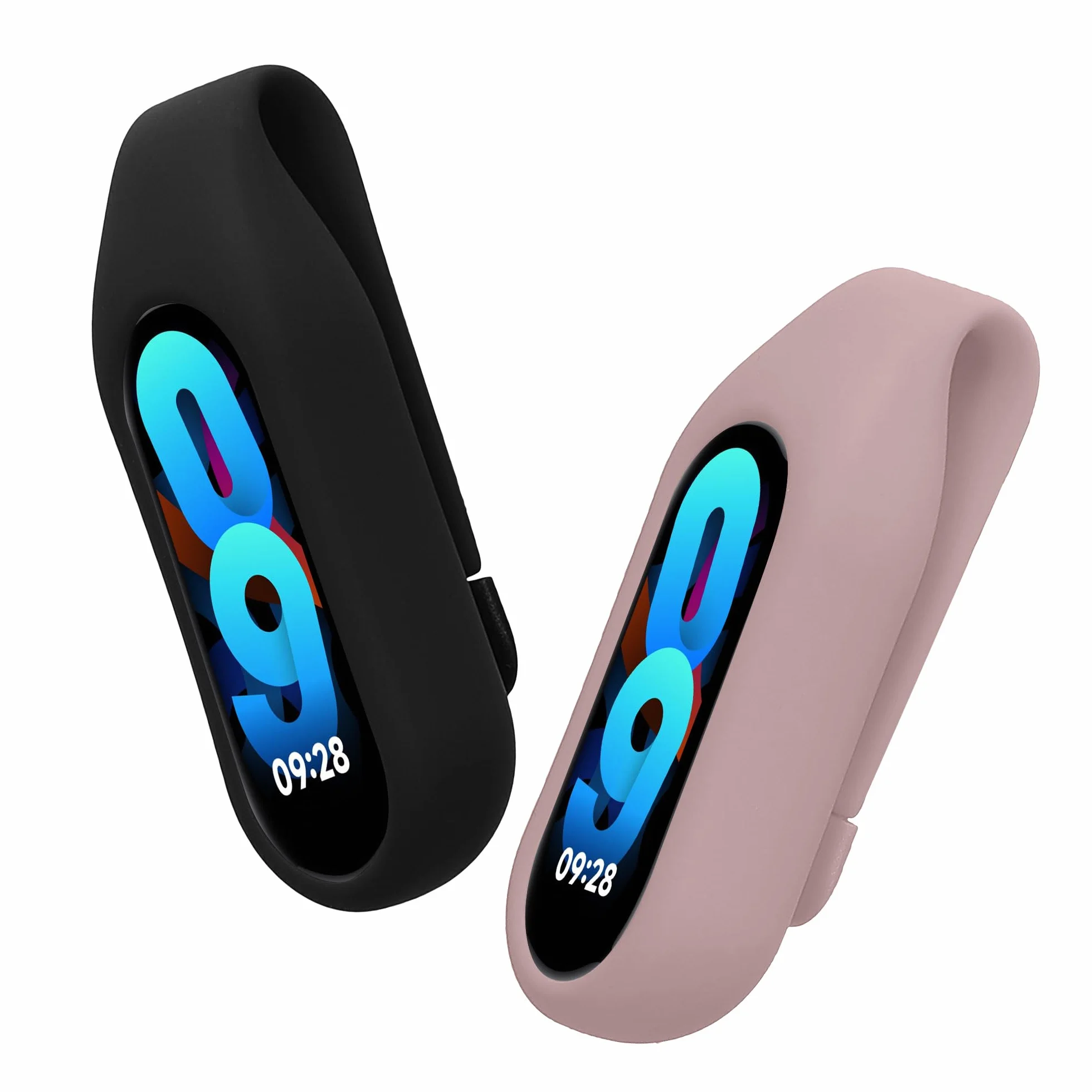 kwmobile klips do opaski kompatybilny z Xiaomi Mi Band 10/9 / 8 - silikonowa uchwyt na fitnesstracker - bez trackera