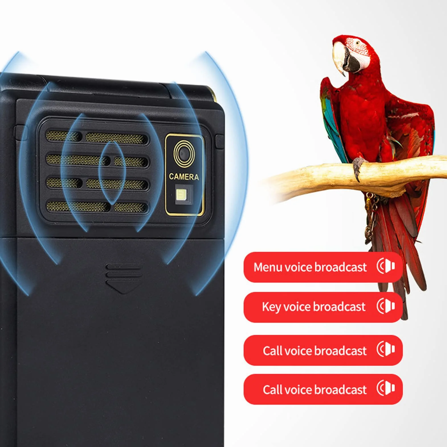 Telefon Komórkowy z klapką 2G Duży Sn Długi Czas Czuwania Telefon z klapką 5900mAh Telefon z podwójną kartą SIM Seniorzy Telefony Komórkowe dla Seniorów